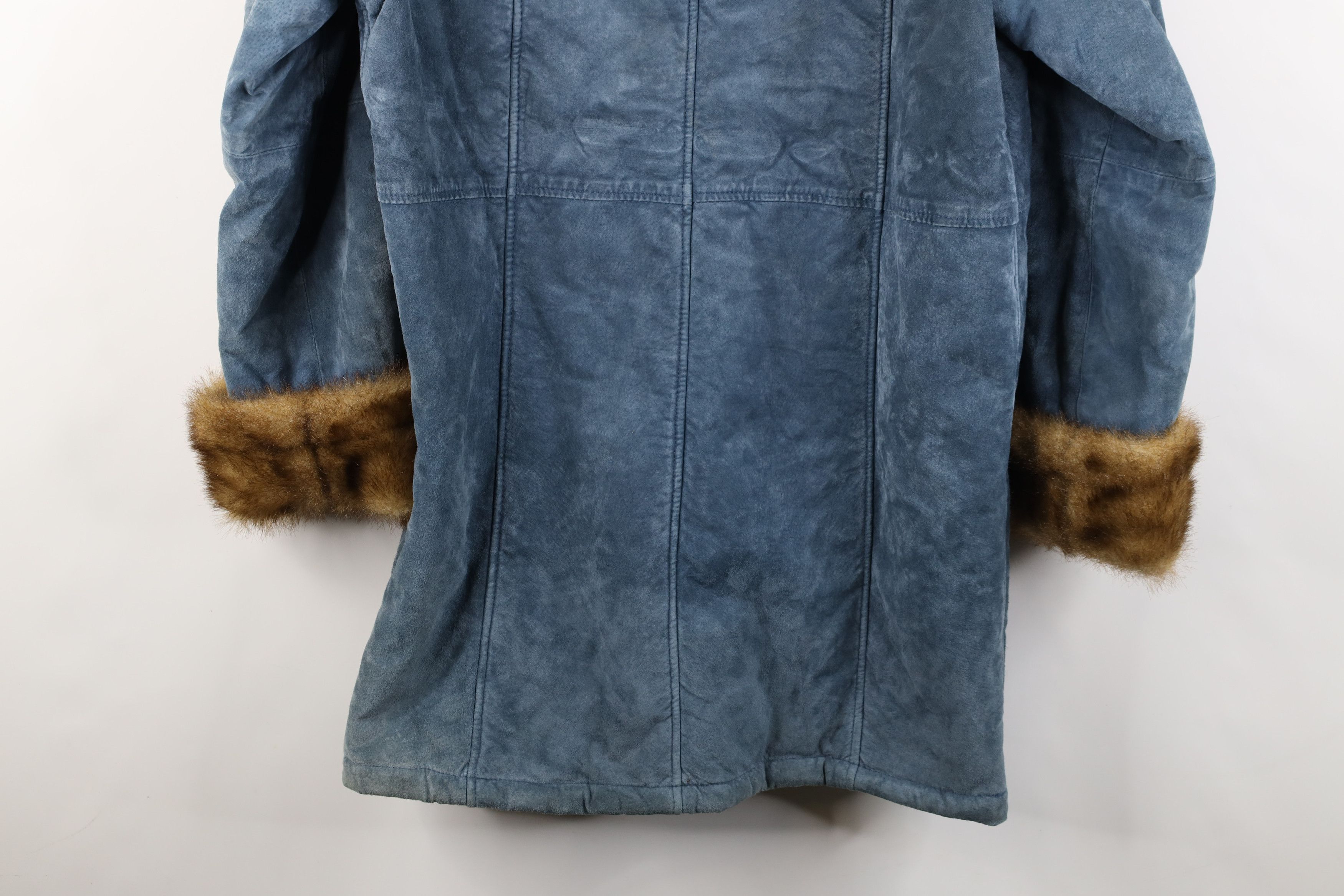 Vintage Vintage 90s Streetwear Suede Leather Hooded Pennylane Jacket Size S / US 4 / IT 40 - 14 Thumbnail