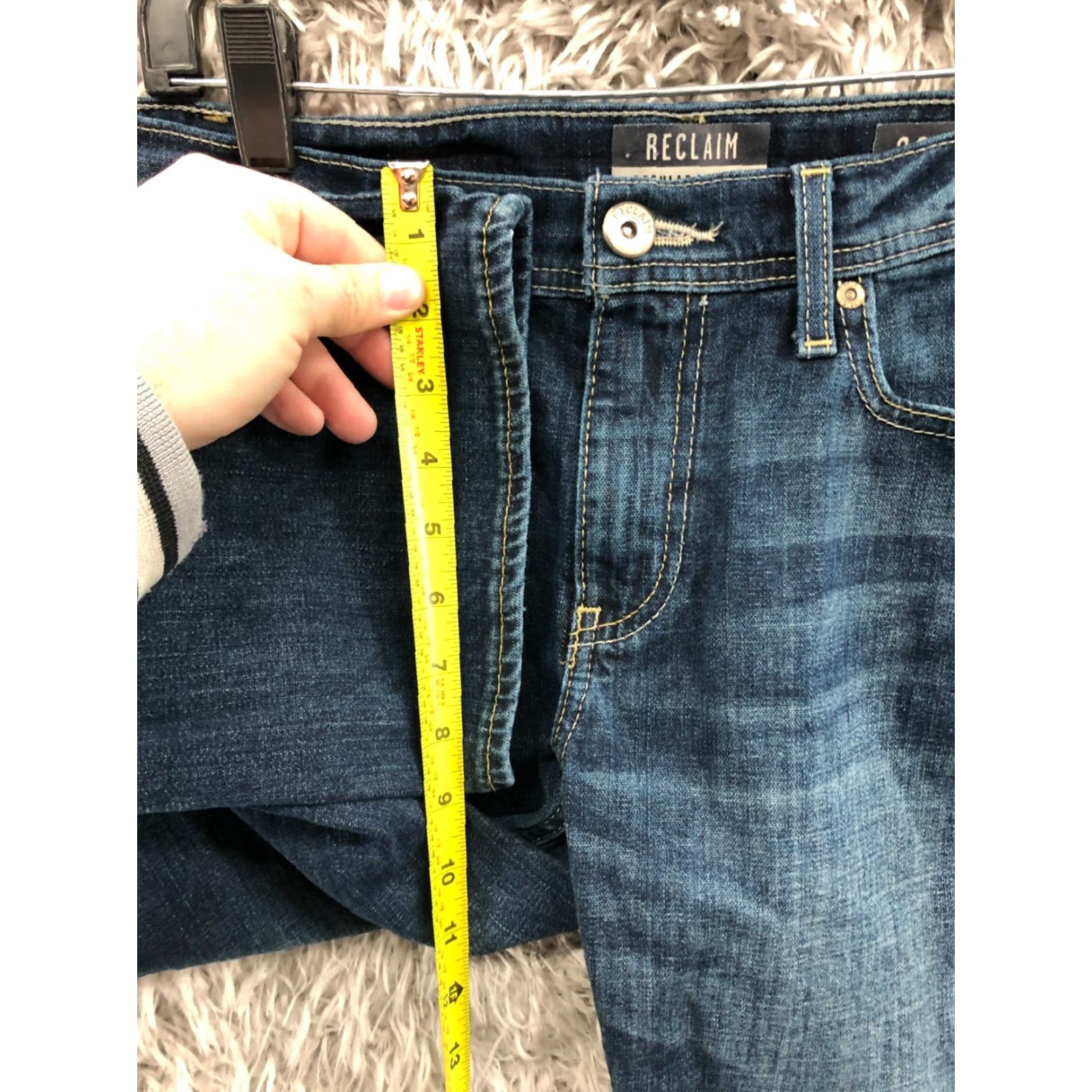 Denime Reclaim Jeans Regular Bootcut Jeans Size 29 Womens Mid Rise Dark Blue Denim Size 29" - 4 Thumbnail