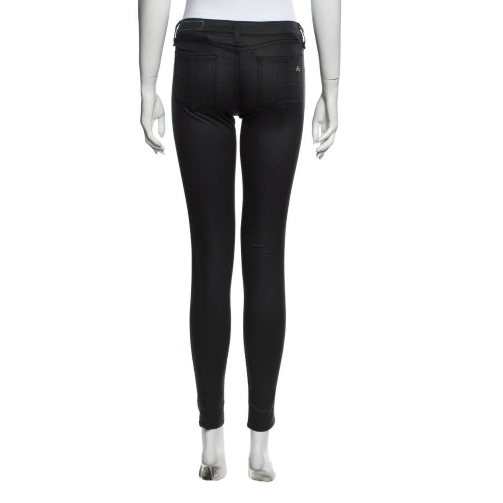 Rag & Bone Rag & Bone Women's Grey and Black Jeans Size 25" / US 0 / IT 36 - 2 Thumbnail
