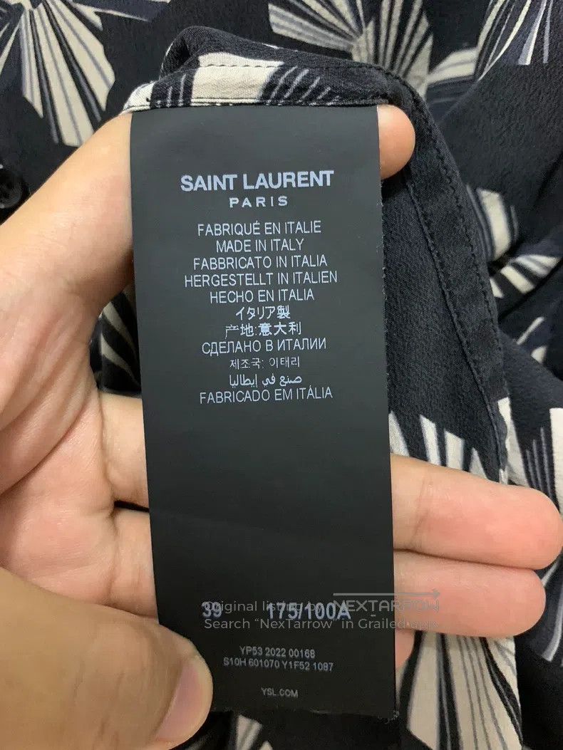 Saint Laurent Paris Saint Laurent Paris size 39 Mulberry Silk Prism Flower Pri Size US L / EU 52-54 / 3 - 4 Thumbnail