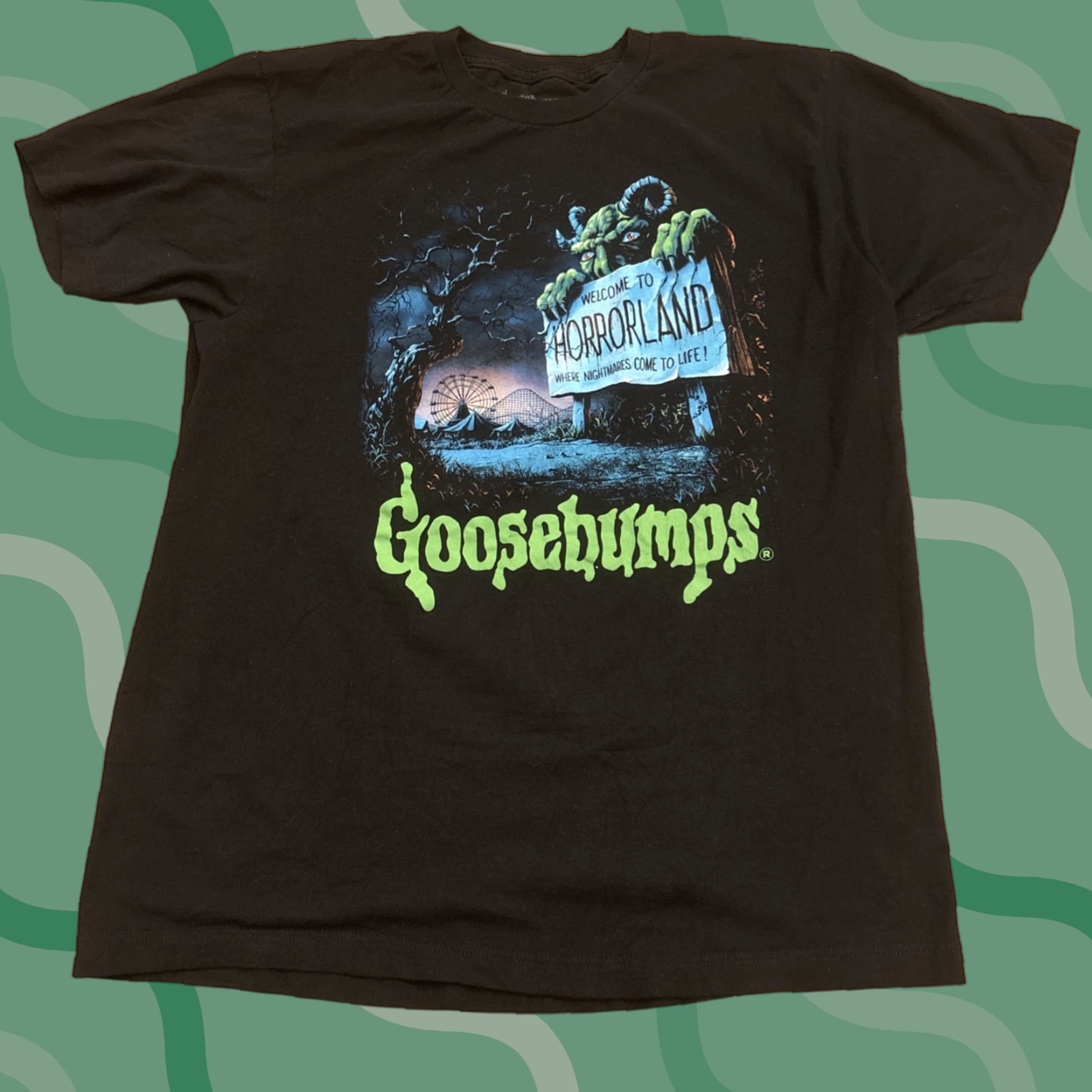 Vintage Goosebumps Horror T-Shirt Black Large Men Classic Halloween Size US L / EU 52-54 / 3 - 1 Thumbnail