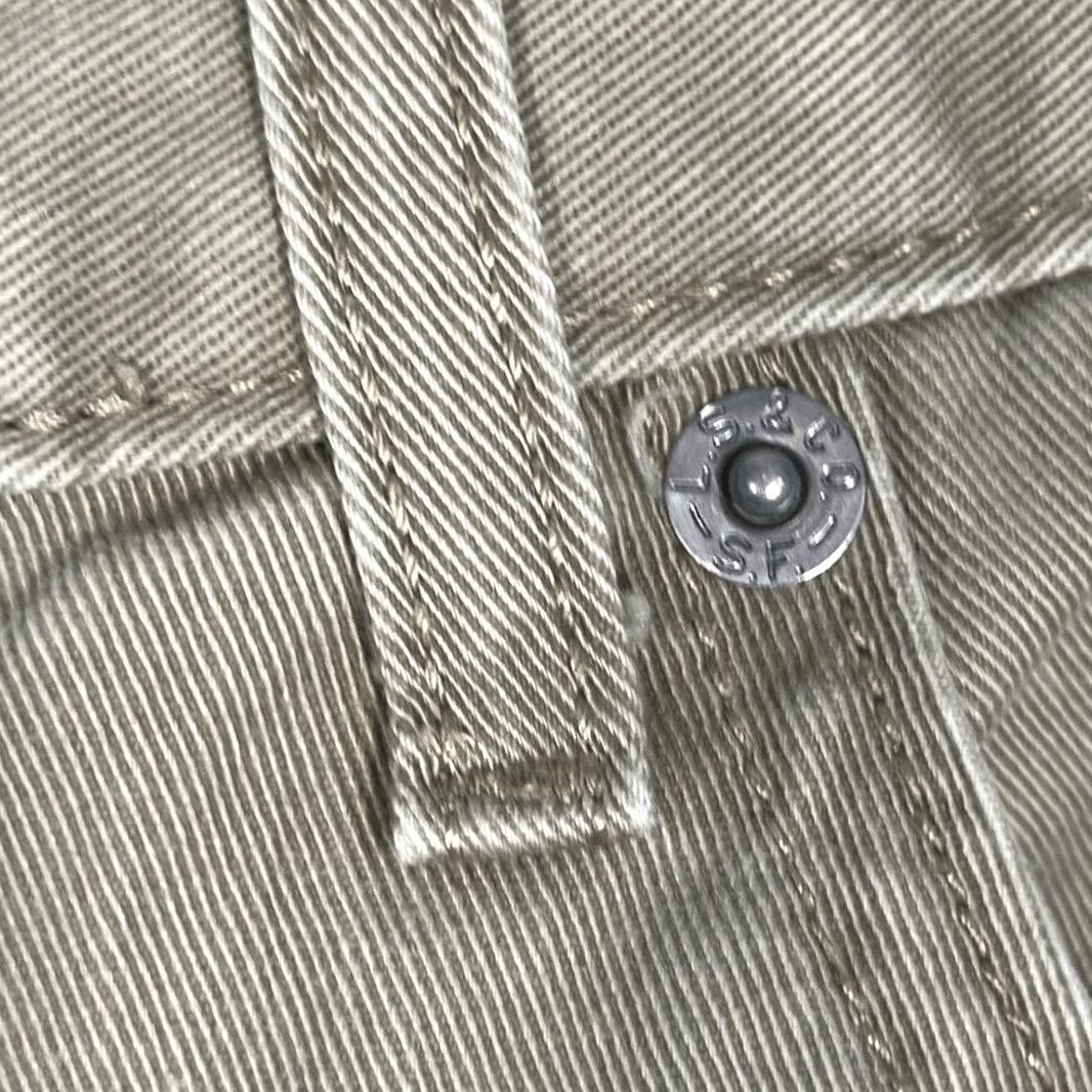 Levi VINTAGE Levi’s 505 Jeans Men’s Straight Tan Khaki 34x34 Bat Wing Tag Blue Exterior Color Black Bat Wing Tag