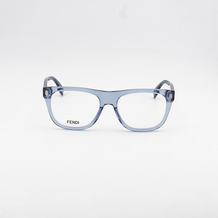 Fendi Fendi FE50070I 090 Eyeglasses Blue 54mm Square Frame Size ONE SIZE - 4 Thumbnail