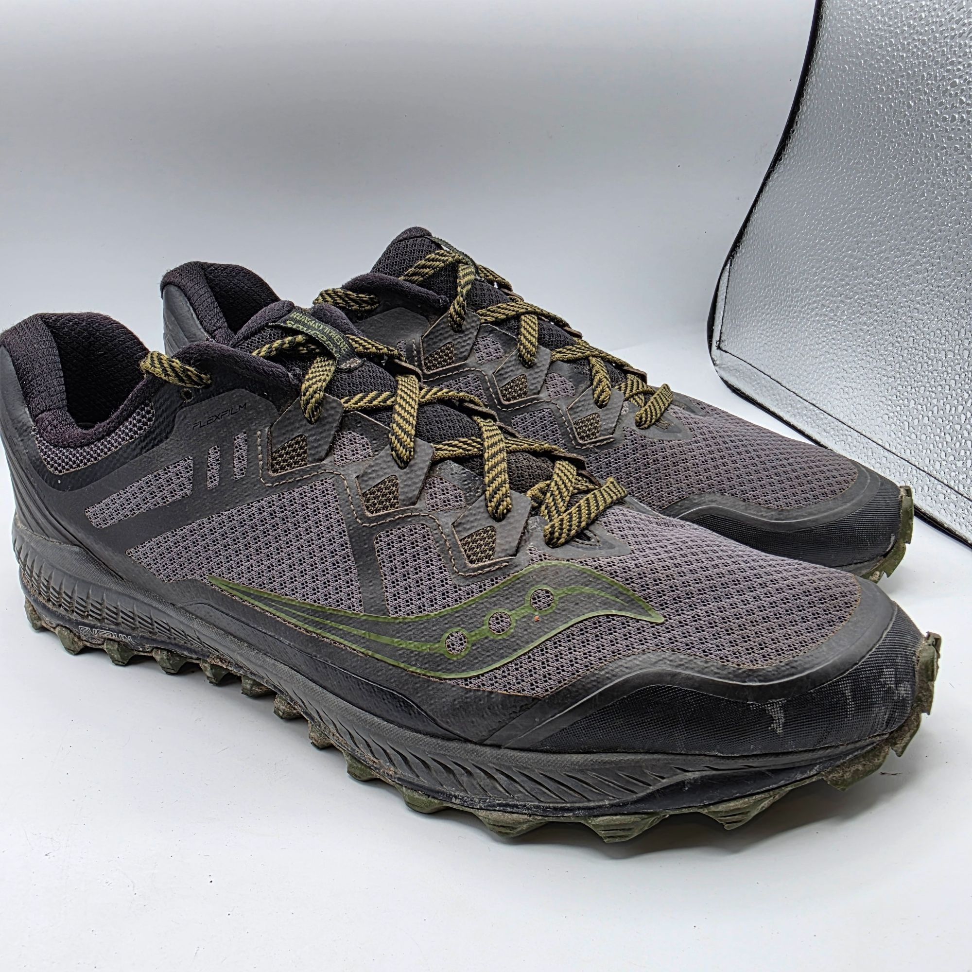 Saucony Saucony Peregrine 8 Mens Size 14 Black Green Hiking Shoes Ca Size US 14 / EU 47 - 1 Thumbnail