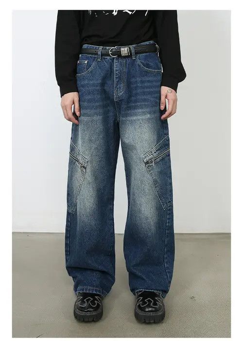VIBE American loose straight wide-leg pocket cargo jeans Size US 32 / EU 48 - 1 Thumbnail