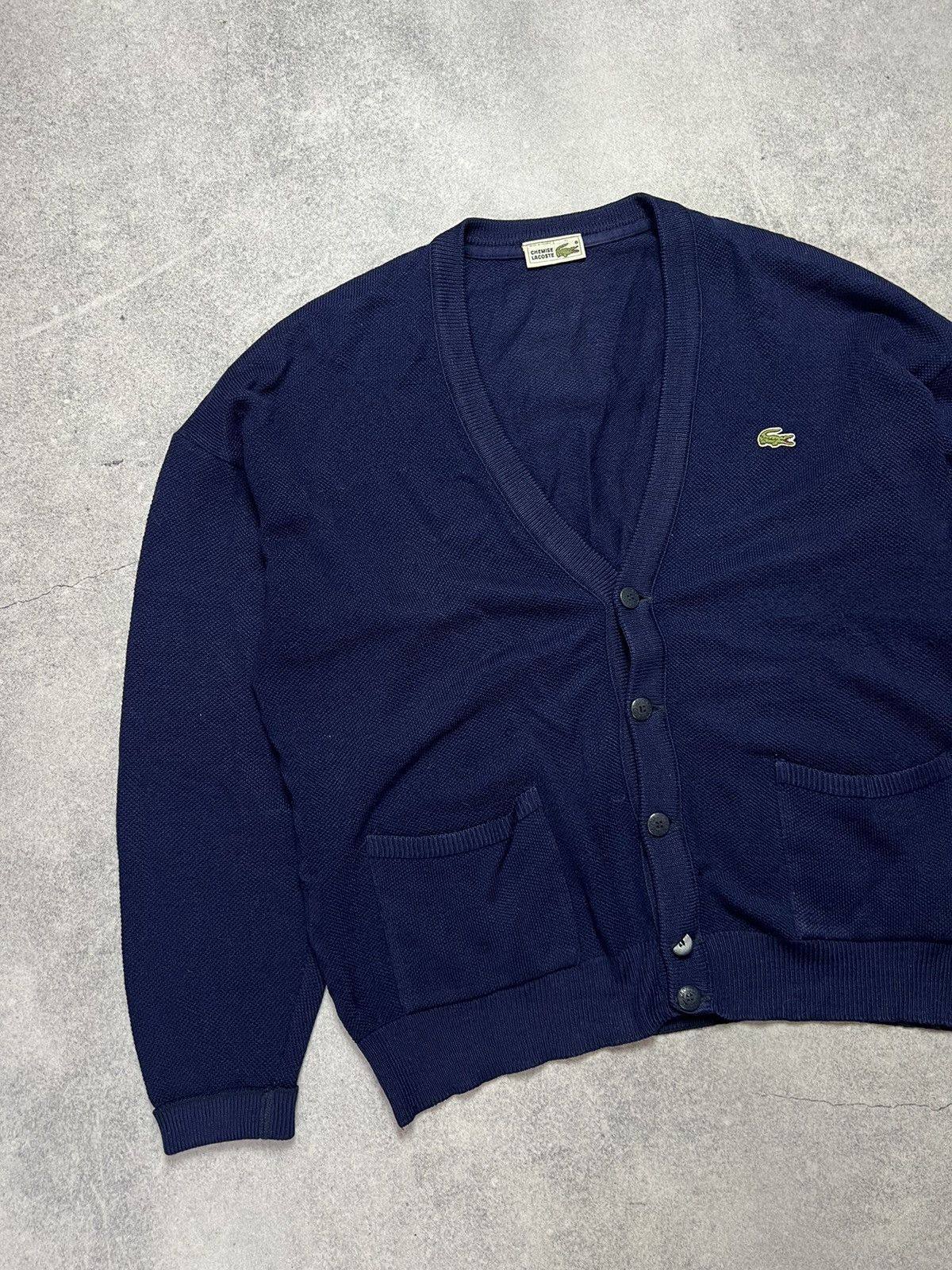 Lacoste Vintage 90s Lacoste Knitted Old Money Luxury Y2K Cardigan Size US XL / EU 56 / 4 - 2 Thumbnail