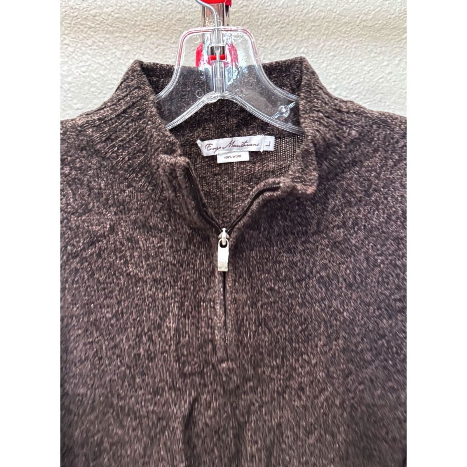 Kenzo Enzo Mantanani Sweater Mens L Sharp Zippered Wool Size US L / EU 52-54 / 3 - 2 Thumbnail