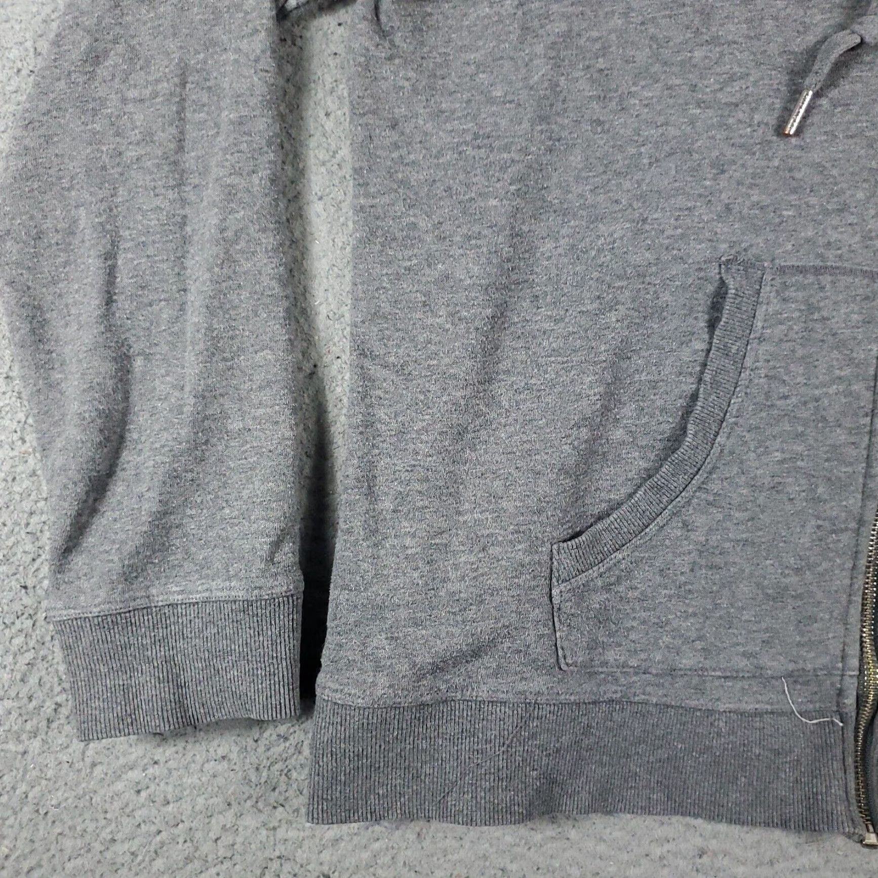 Tommy Hilfiger Tommy Hilfiger Full Zip Hoodie Sweater Womens Large Gray Cotton Blend Long Sleeve Mock Neck Size L / US 10 / IT 46 - 4 Thumbnail