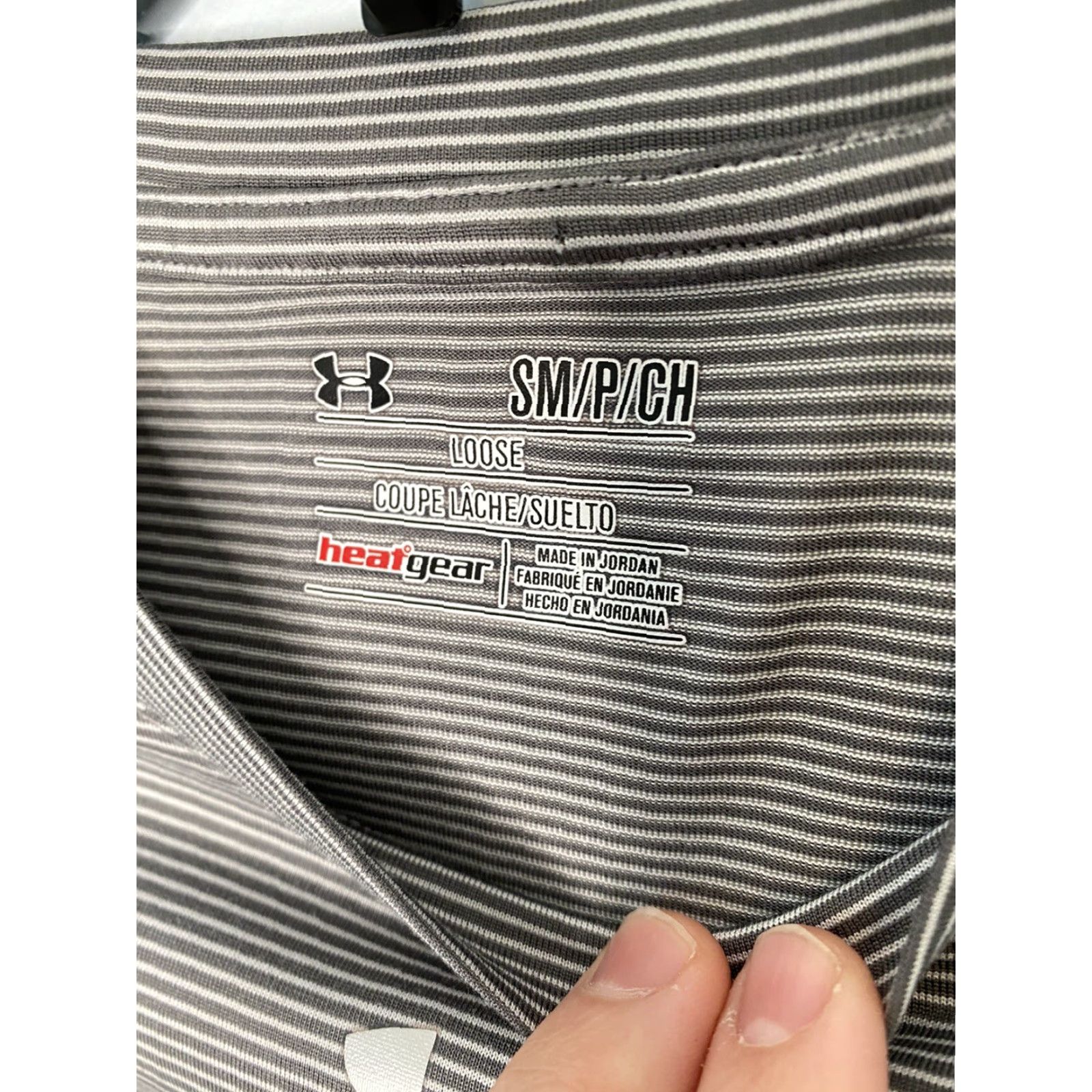 Under Armour Under Armour Southampton Cup Mens Shirt Short Sleeve Jersey Small Grey White Striped Soccer EPL England Shirt Mens Size US S / EU 44-46 / 1 - 5 Thumbnail