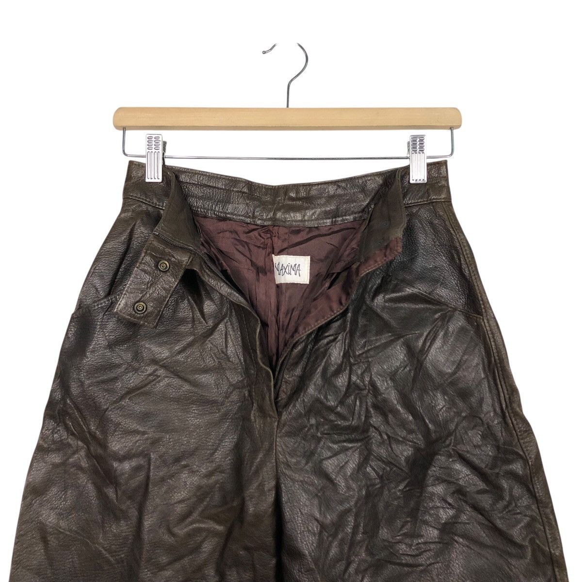 Japanese Brand 📌Vintage Biker Leather Pants Racing Maxima Issey Miyake Size US 26 / EU 42 - 14 Thumbnail