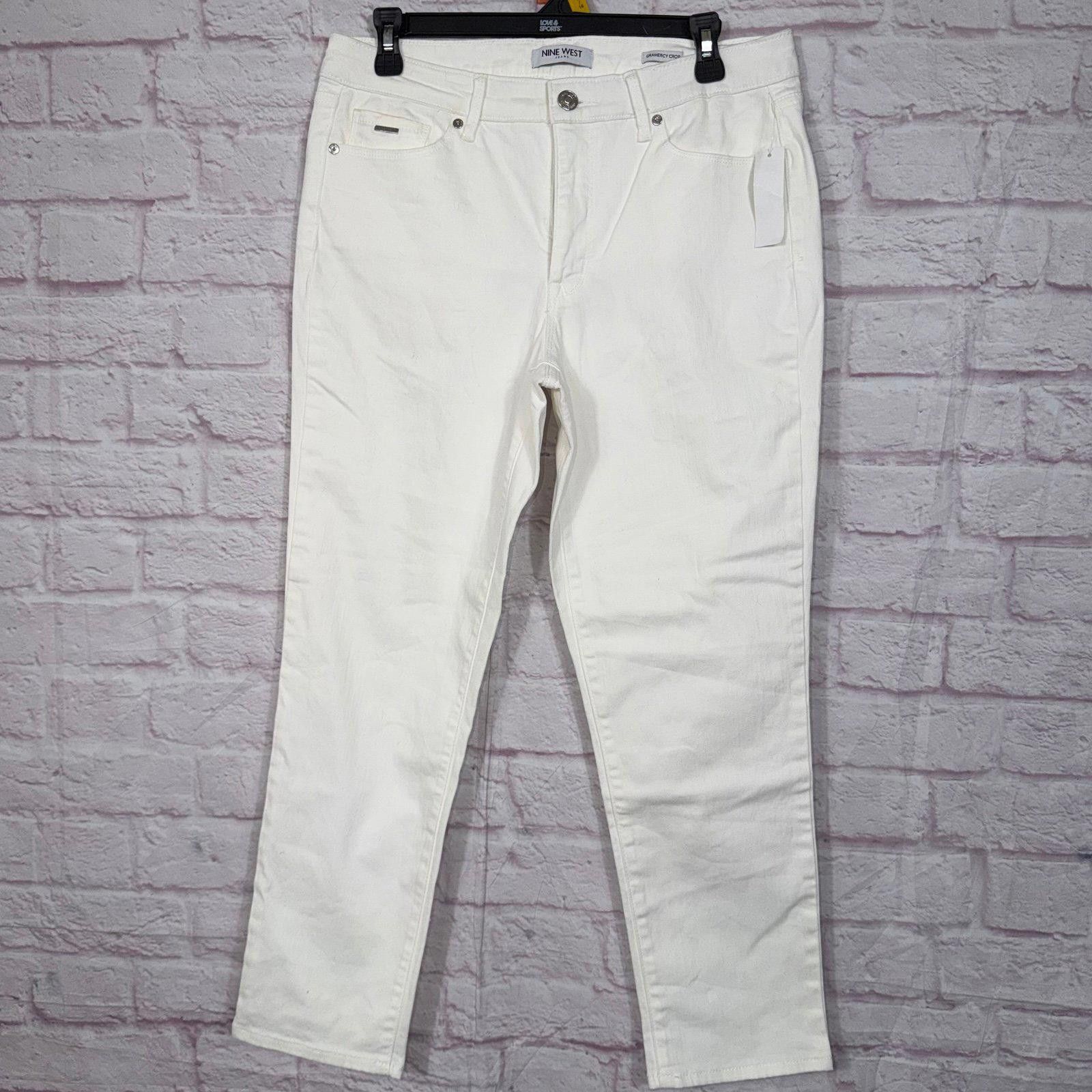 Nine West Nine West Women's White Gramercy Crop Jeans Size 8 NWT Size 30" / US 8 / IT 44 - 1 Thumbnail