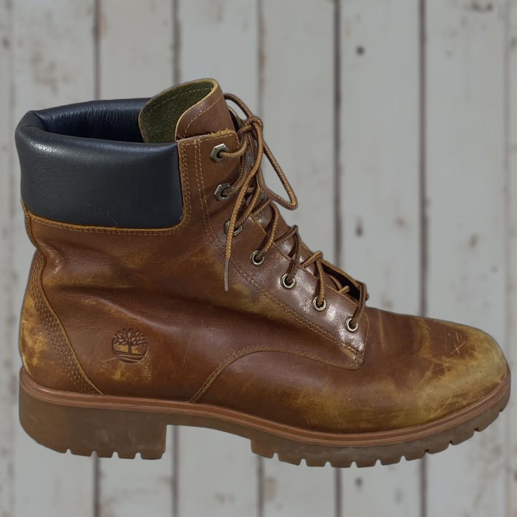 Timberland TIMBERLAND Jayne Womens 11 Boots Brown Leather Waterproof Ankle Combat Bootie Size US 9 / IT 39 - 1 Thumbnail