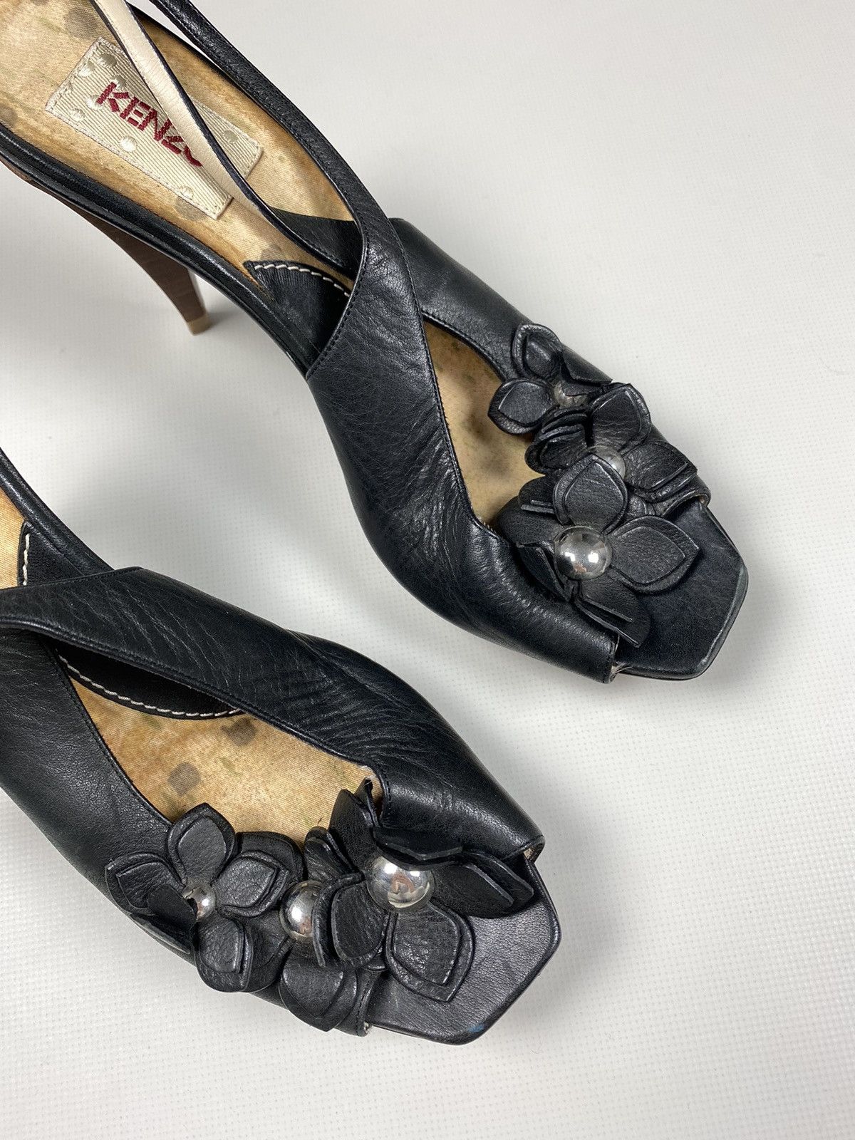 Kenzo × Vintage Kenzo vintage ladies leather heels size 39 Size US 8.5 / IT 38.5 - 2 Thumbnail