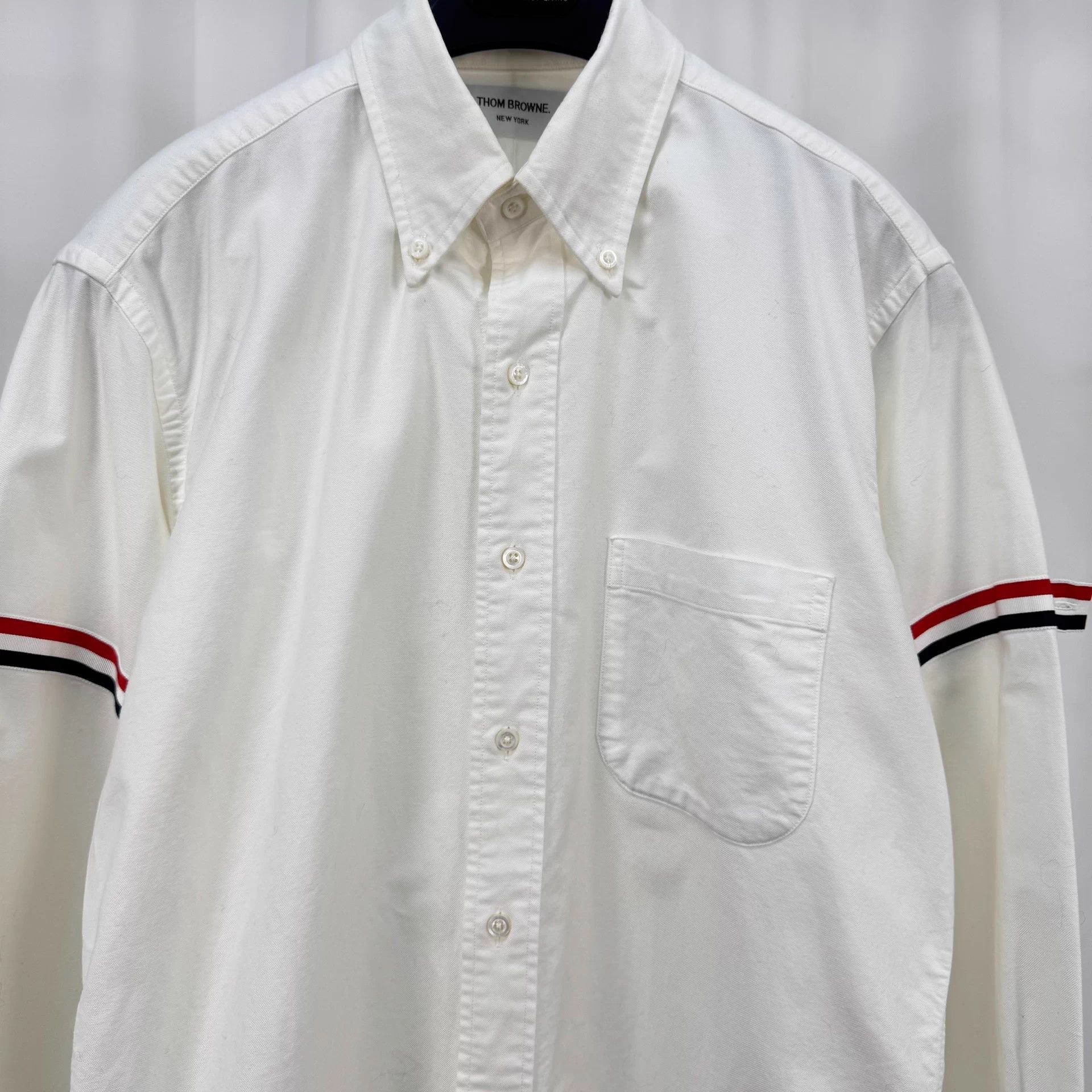 Thom Browne TB logo patch striped Oxford shirt US4 98 New Size US XL / EU 56 / 4 - 3 Thumbnail