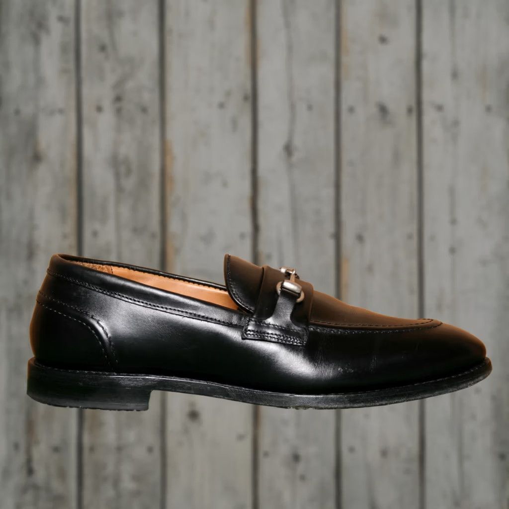 Allen Edmonds Woven Leather Penny Loafer Mens 11.5B Black Made in USA Narrow Allen Edmonds Black Casual Shoes for Men with Upper Leather  main image 4