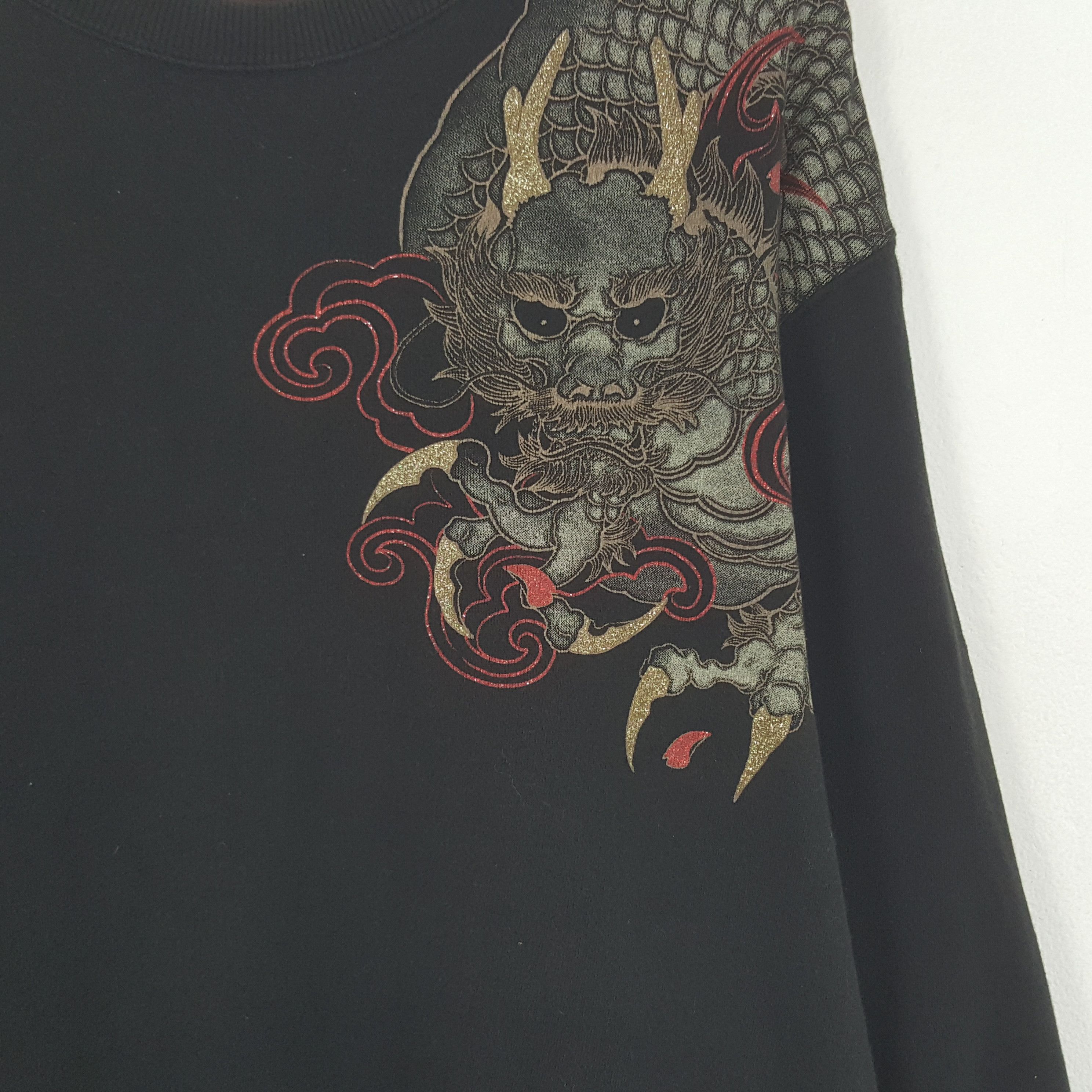 Japanese Brand × Vintage Vintage Dragon Art Japanese Brand Sweatshirt Size US XL / EU 56 / 4 - 2 Thumbnail