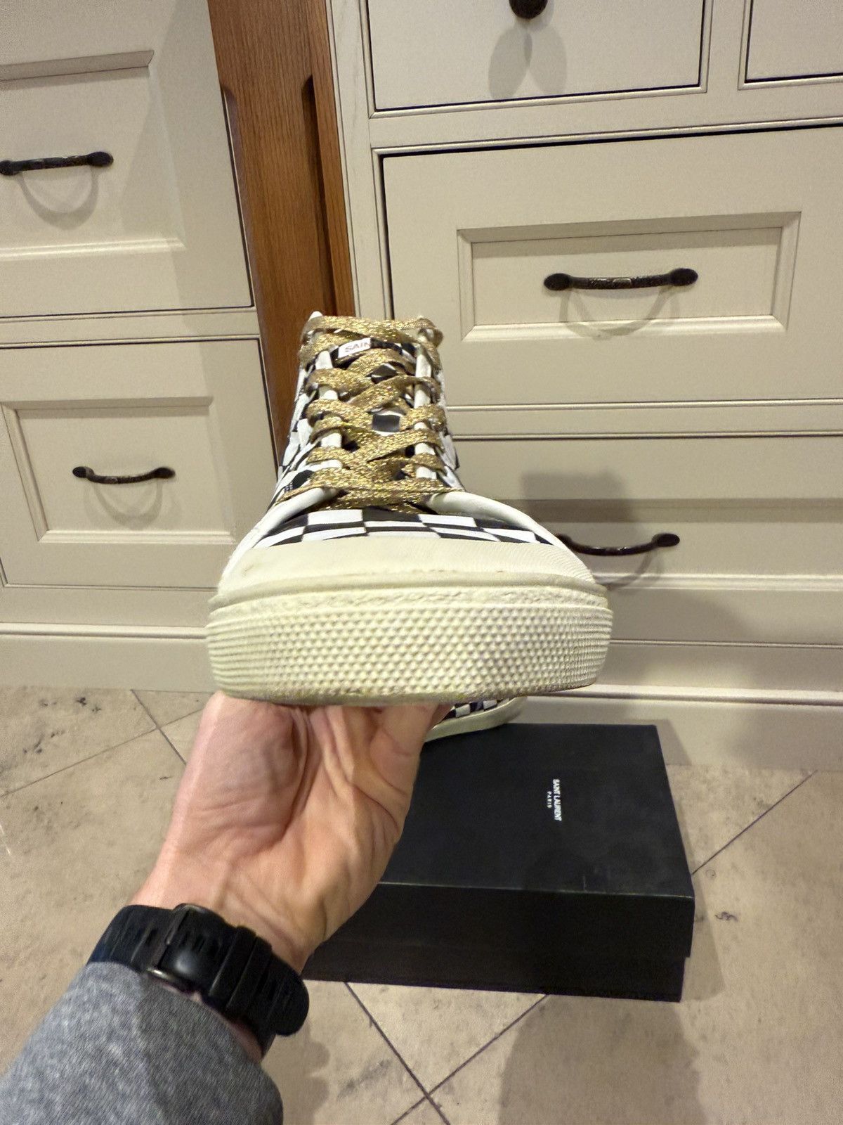 Saint Laurent Paris SS16 Saint Laurent surf sound checkered SL37 sneakers 45 Size US 12 / EU 45 - 9 Thumbnail