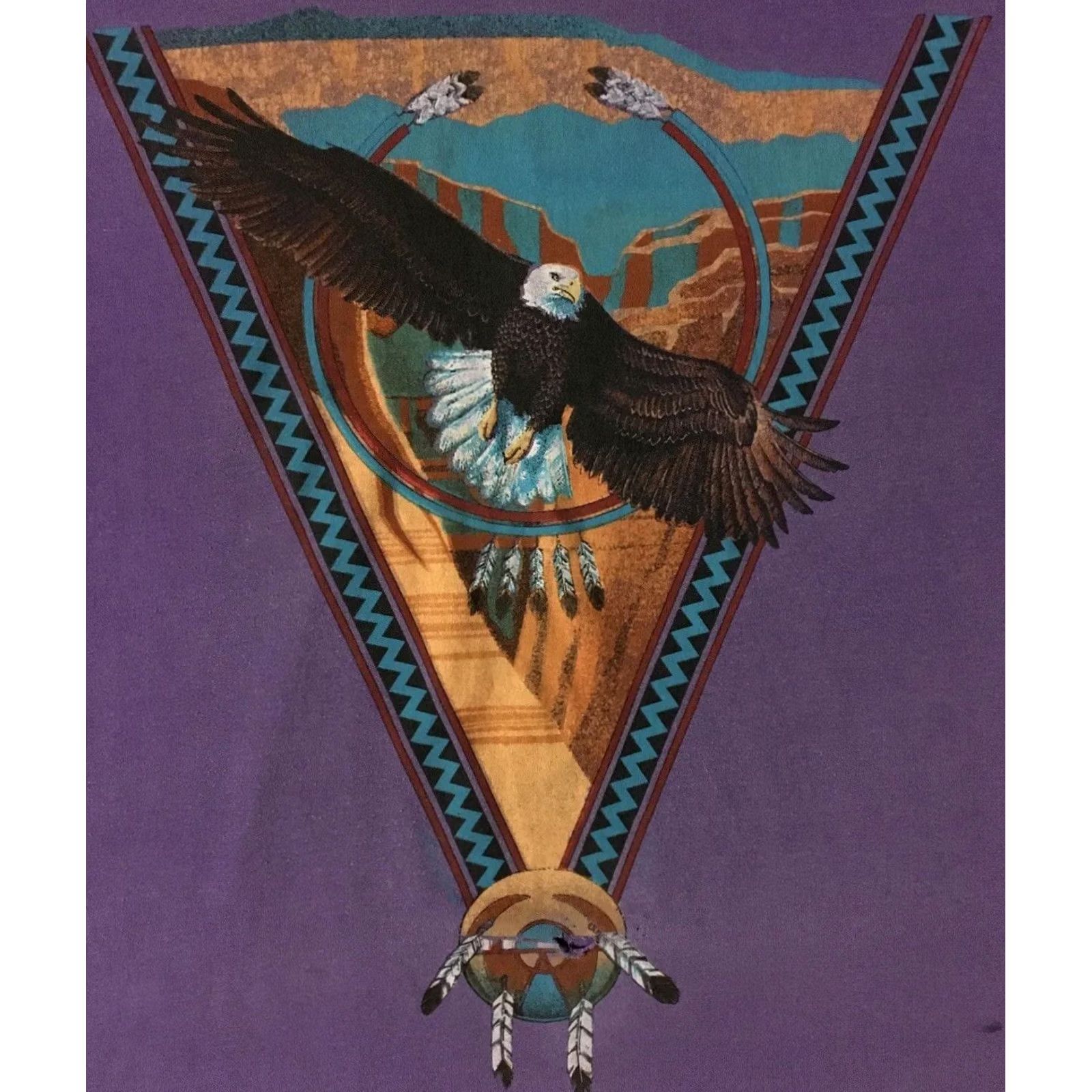Vintage VINTAGE Eagle Faded Shirt L Mens Purple 90s Harley Davidson Biker Grunge Native Art 80s 70s Innate Retro Rockabilly USA Cotton Graphic Tee Size US L / EU 52-54 / 3 - 3 Thumbnail