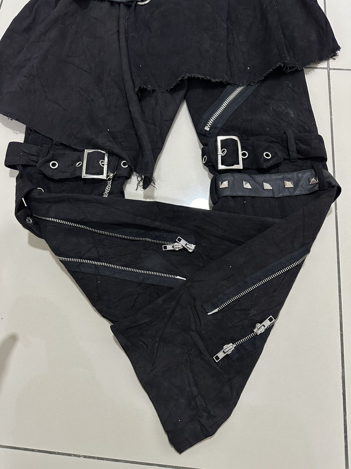 Japanese Brand Sex Pot Revenge Punk Pant Design Bondage Style Attc Skirt Size US 30 / EU 46 - 8 Thumbnail