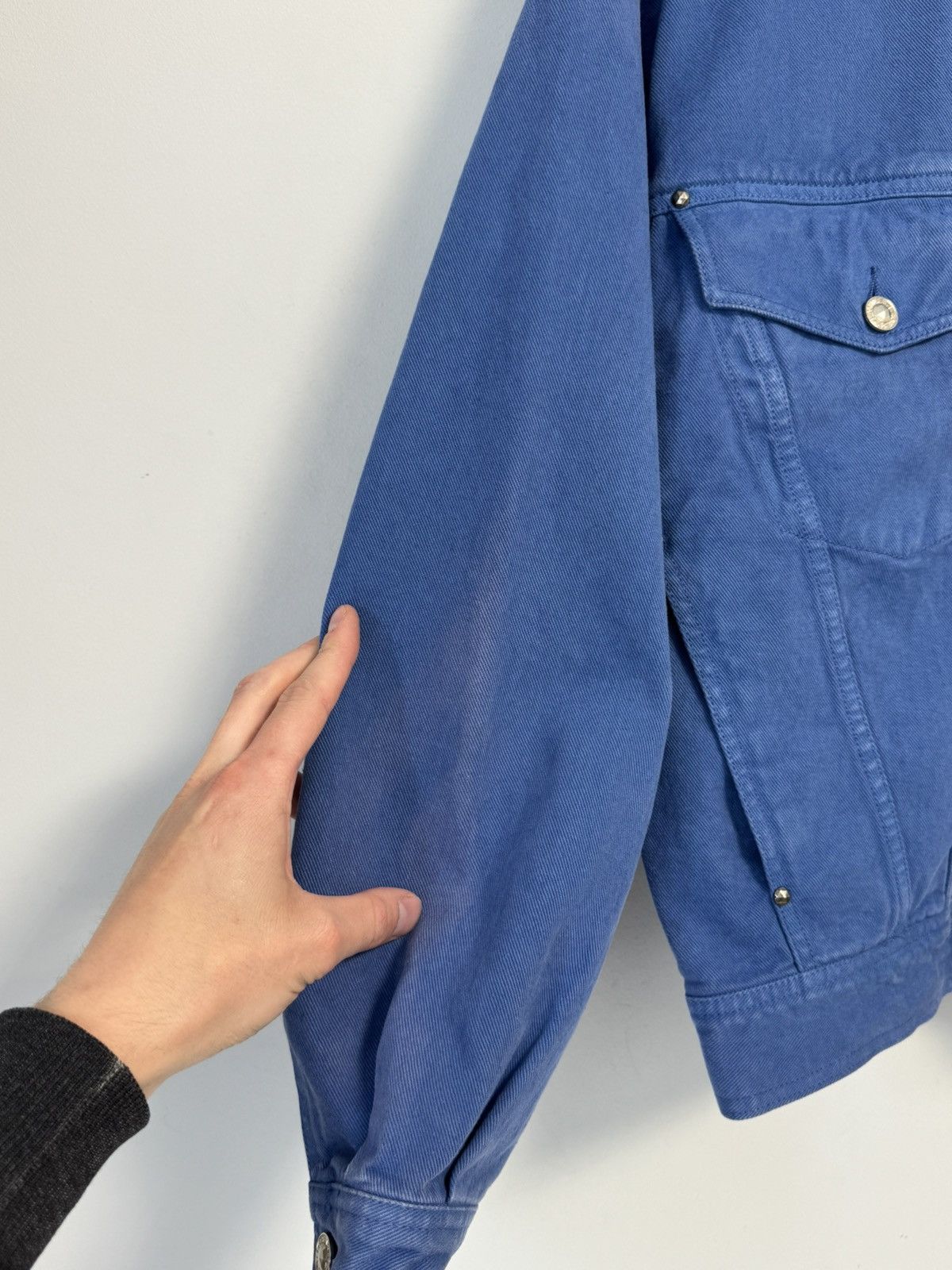 Versace Versace Vintage Blue Denim Jacket — Luxury Streetwear Size US M / EU 48-50 / 2 - 13 Thumbnail