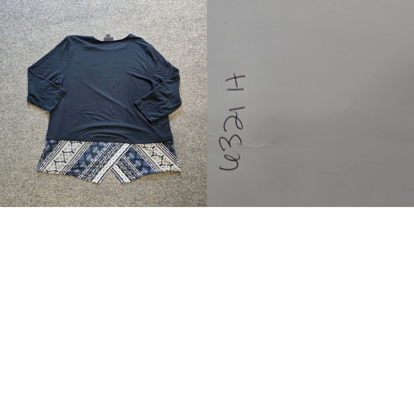 J. Jill J. Jill Top Womens Large Blue 3/4 Sleeve Wearever Stretch Casual Capsule Shirt Size L / US 10 / IT 46 - 8 Thumbnail