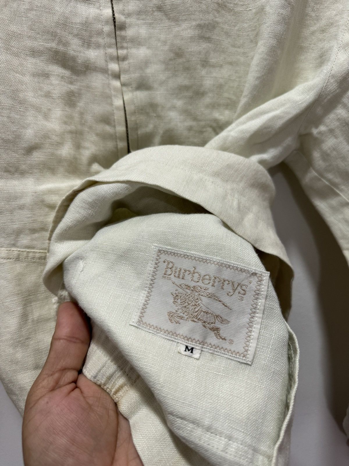 Burberry × Vintage BURBERRY ZIP UP DISTRESSED JACKET Size US S / EU 44-46 / 1 - 10 Thumbnail