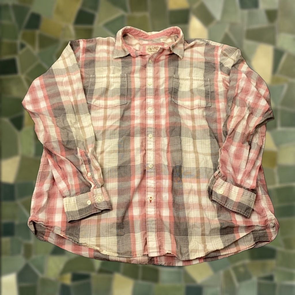 Vintage VINTAGE Article 365 Plaid Button-Up Shirt Mens XL Pink Long Sleeve Lightweight Classic Outdoor Size US XL / EU 56 / 4 - 1 Thumbnail