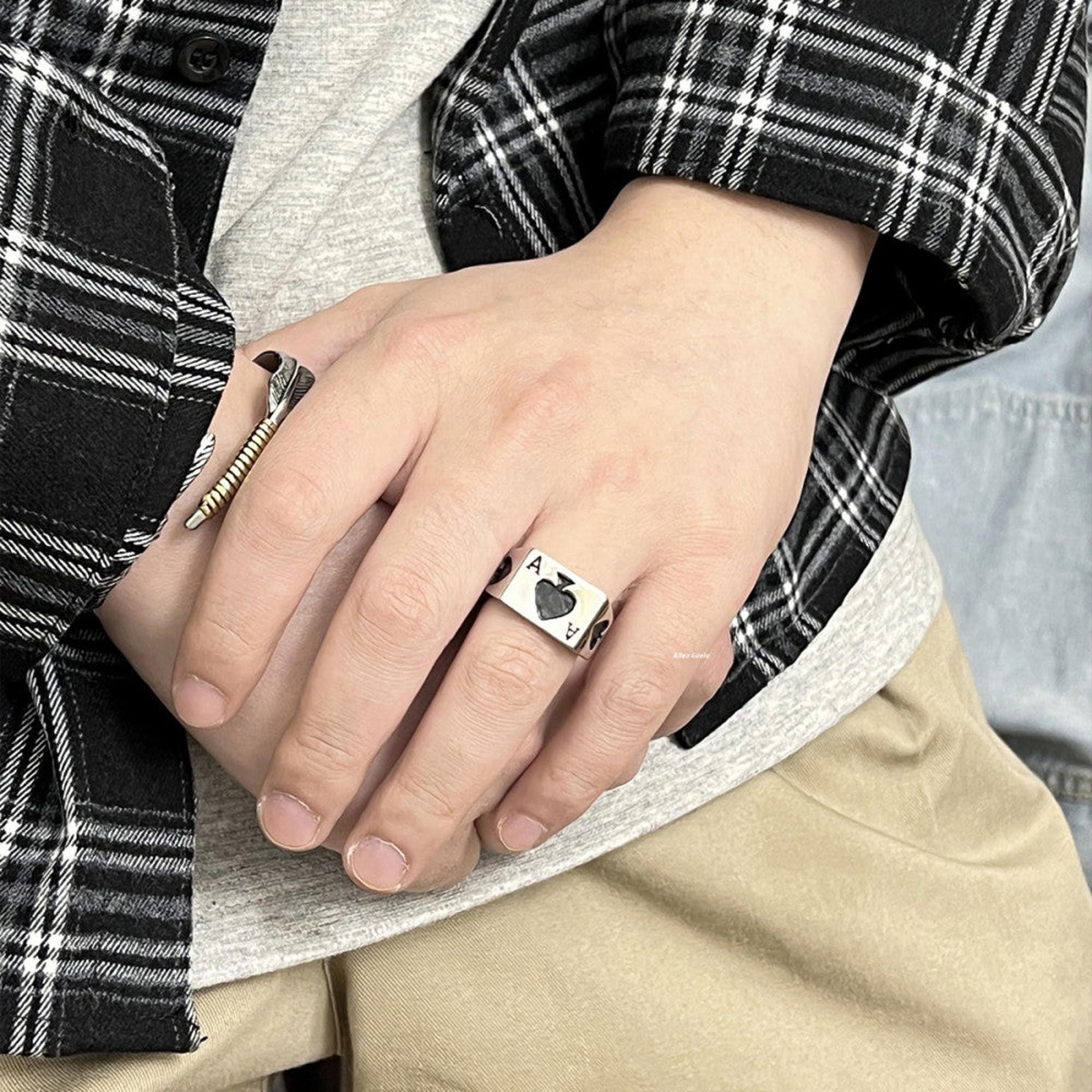 Other Ace of Spades Ring - Silver Size ONE SIZE - 5 Thumbnail