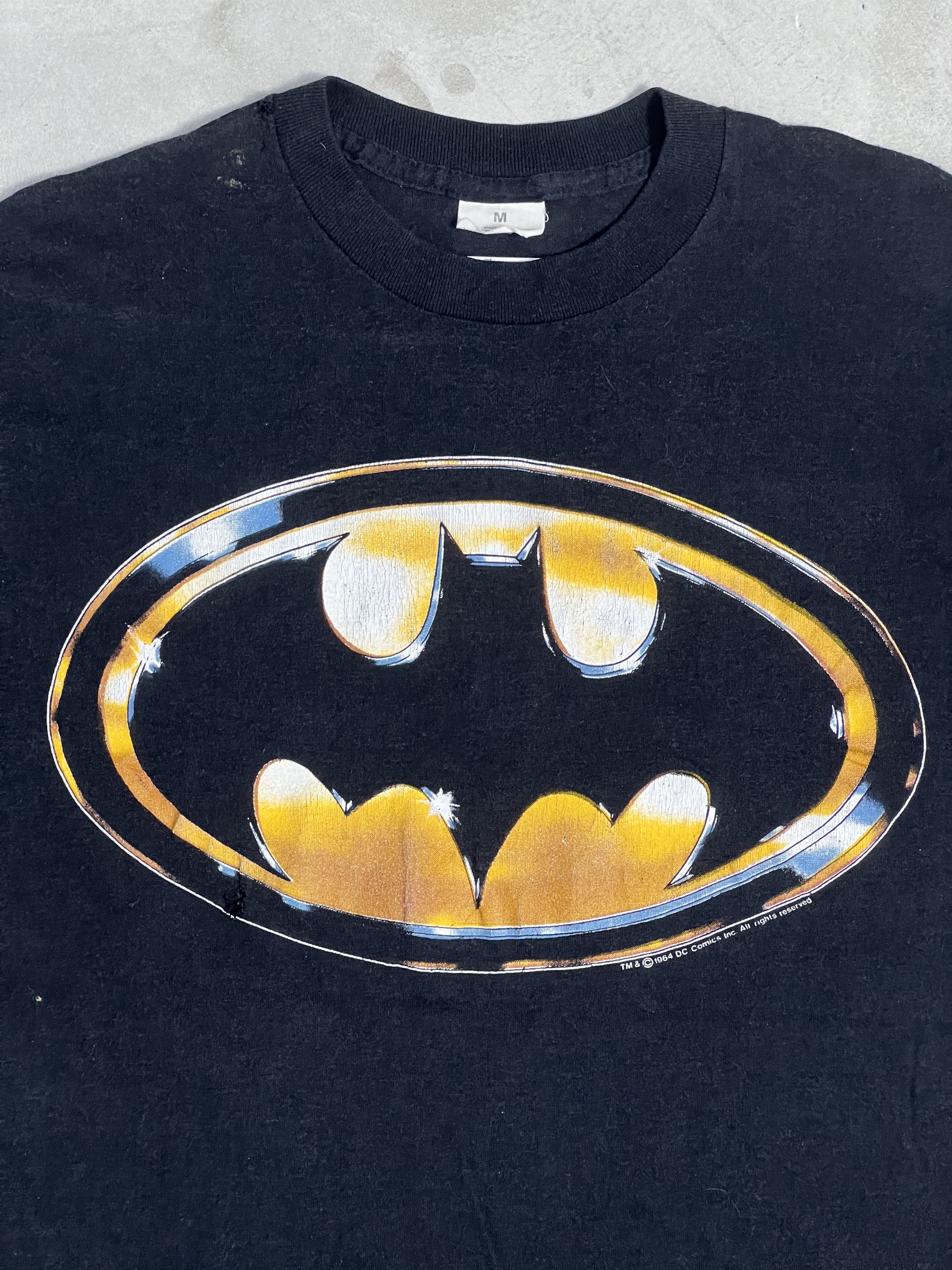 Vintage Vintage 80s Batman Big Logo Movie Promo Tee (M) GTMD624 Size US M / EU 48-50 / 2 - 2 Thumbnail