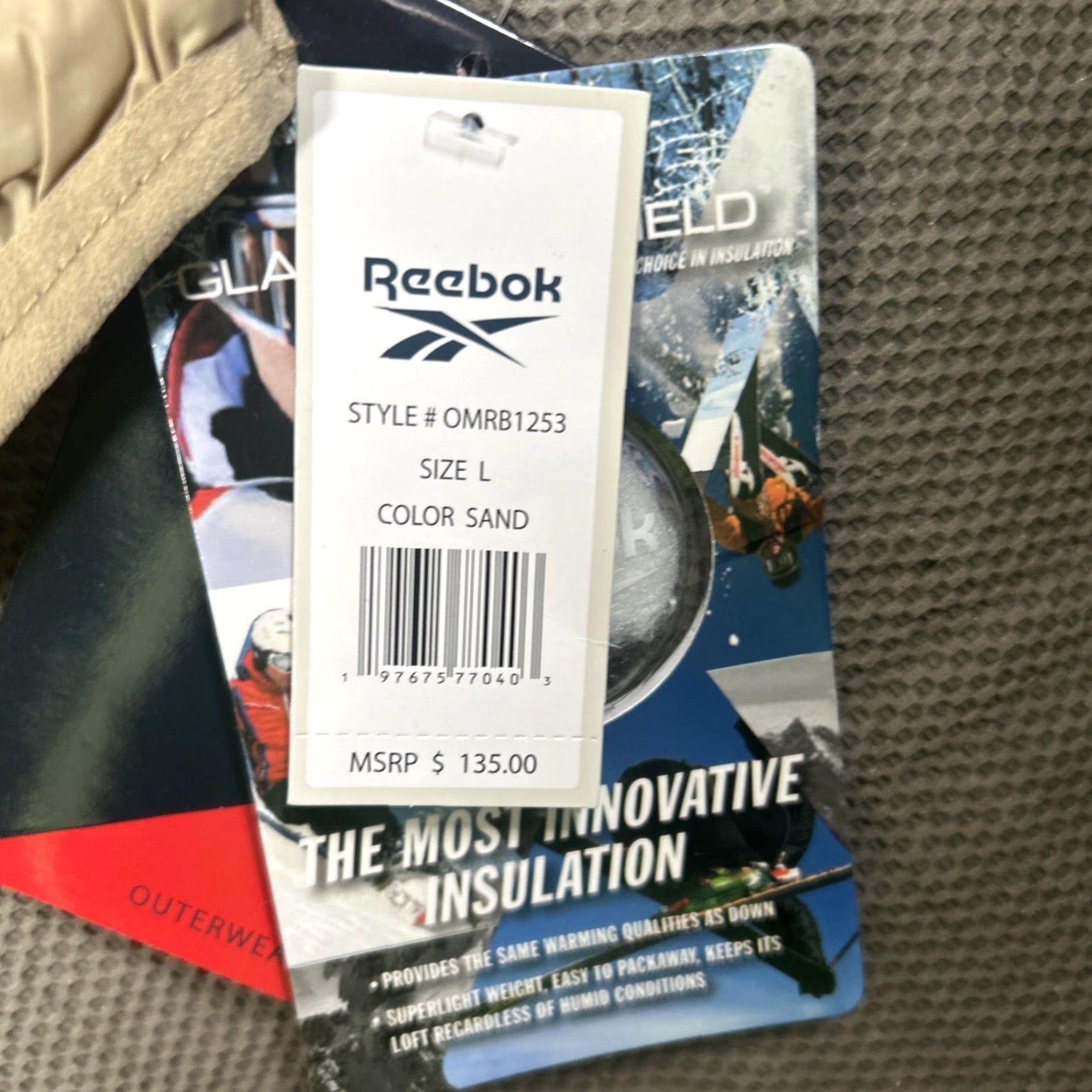 Reebok Reebok Jacket Quilted Hooded Sand Large Unisex Adults Windbreaker Outdoor Fall Winter Spring Puffy Size L / US 10 / IT 46 - 6 Thumbnail
