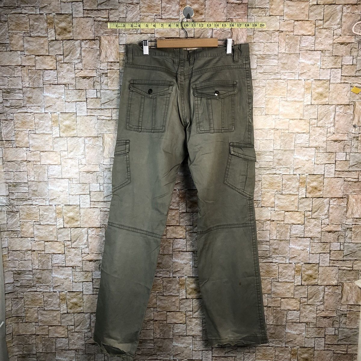 Japanese Brand Japanese Brand Green Cargo Multipocket Pants #A1027 Size US 32 / EU 48 - 16 Thumbnail