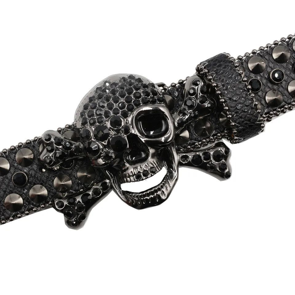 Japanese Brand Skull Rhinestone Y2k Belt Size ONE SIZE - 3 Thumbnail