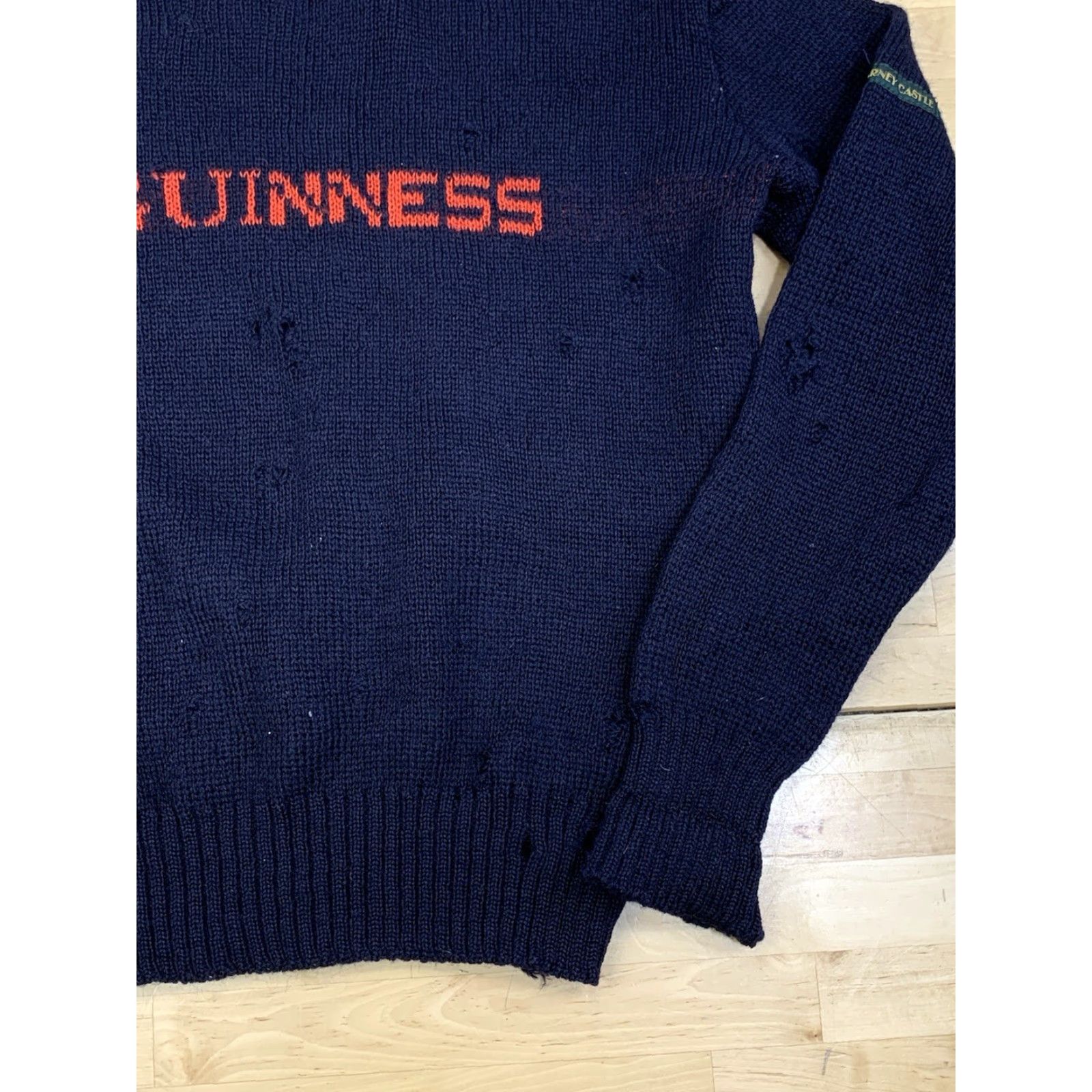 Vintage Blarney Castle Wool Sweater Mens L Blue Distress Pullover 12624 Size US L / EU 52-54 / 3 - 3 Thumbnail