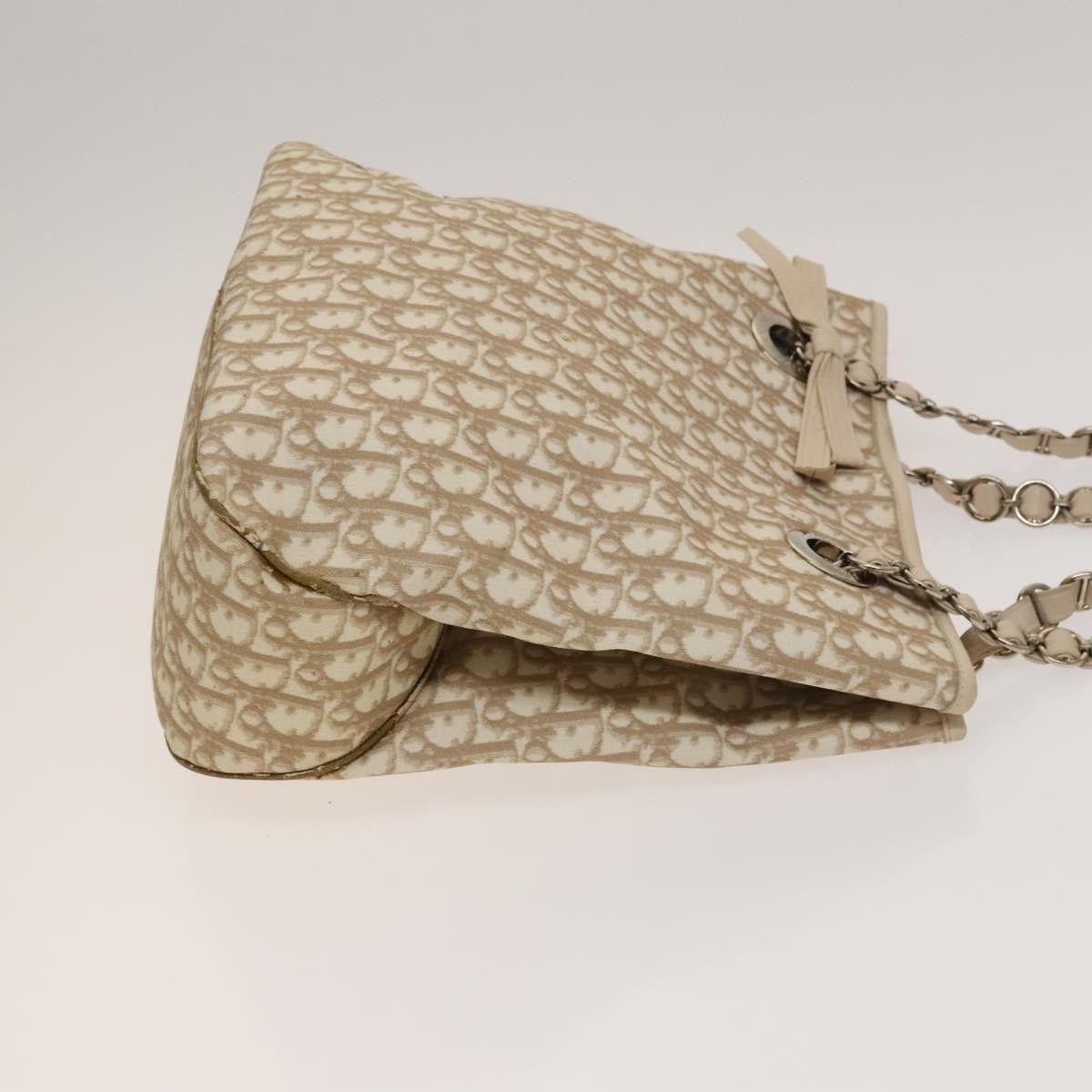 Dior DIOR Trotter Canvas Romantic Tote Bag Pvc Beige Silver Size ONE SIZE - 4 Thumbnail
