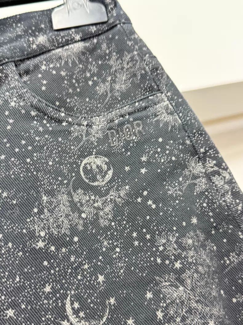 Dior Dior Size 12 Black starry sky print skirt Size 32" / US 10 / IT 46 - 2 Thumbnail