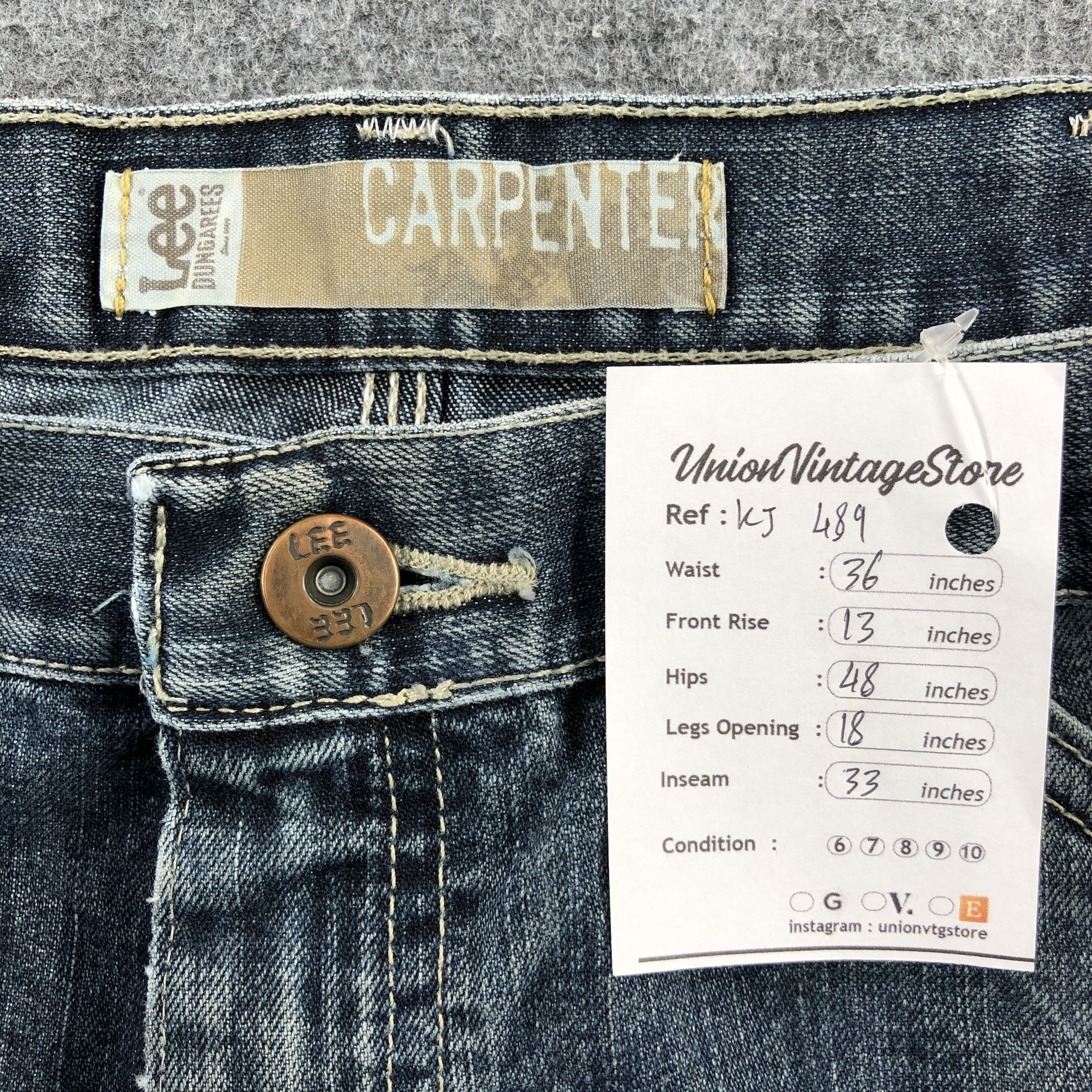 Lee Vintage Lee Jeans Carpenter Denim KJ489 Size US 35 - 11 Thumbnail