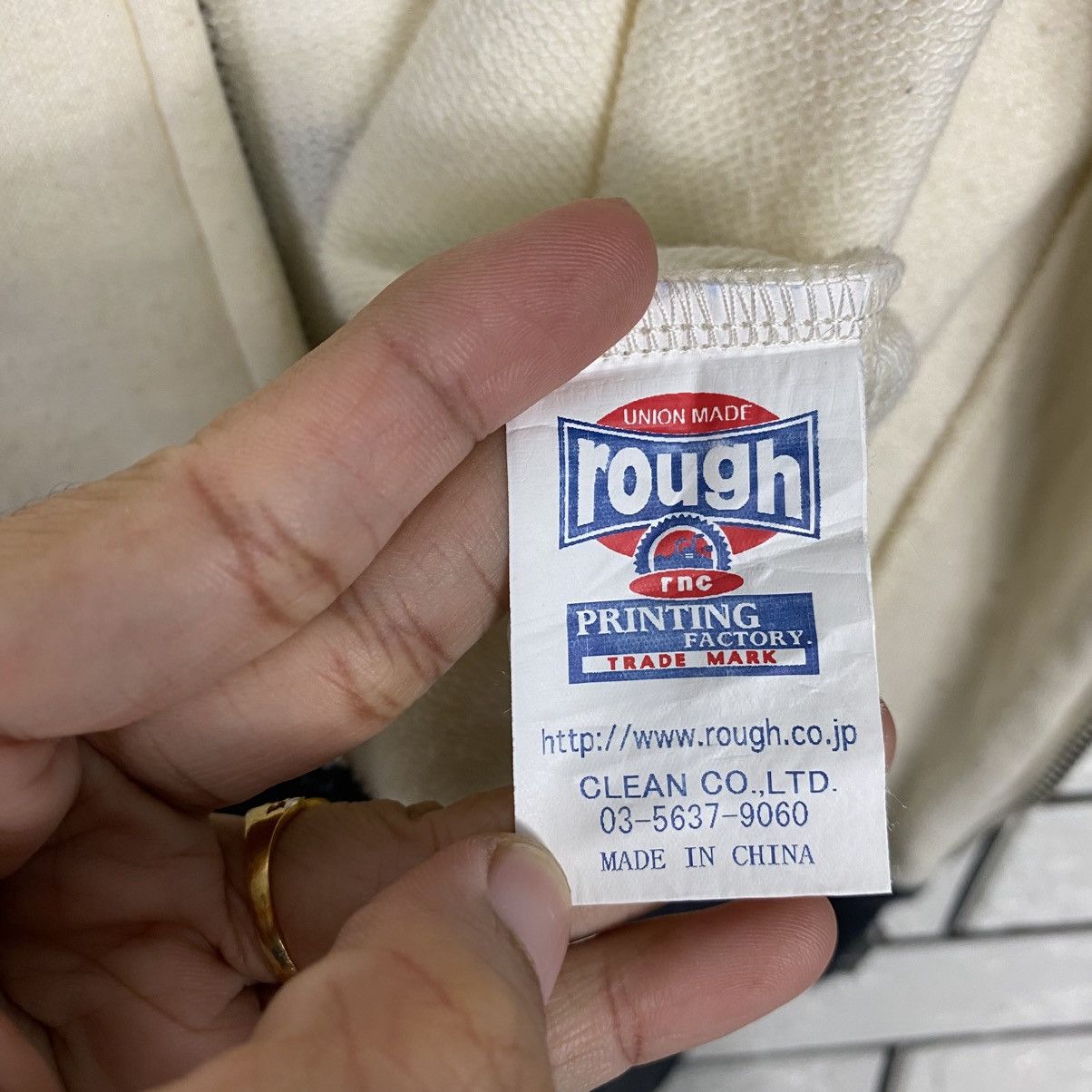 Japanese Brand 📌Vintage Zipper Hoodie Rough Union Made Big Logo Size US M / EU 48-50 / 2 - 23 Thumbnail