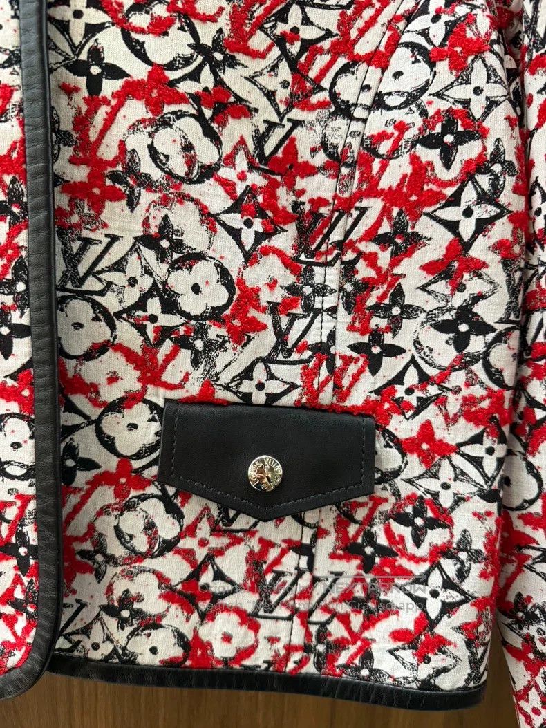 Louis Vuitton Louis Vuitton Red and white color-block jacket Size XS / US 0-2 / IT 36-38 - 4 Thumbnail