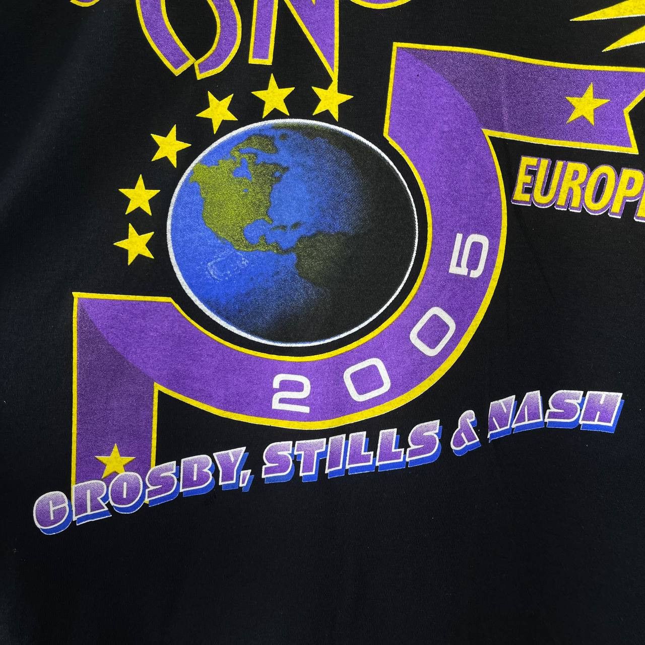 Vintage CSN Crosby, Stills & Nash 2005 Folk Rock Europe Tour Tshirt Size US XL / EU 56 / 4 - 4 Thumbnail