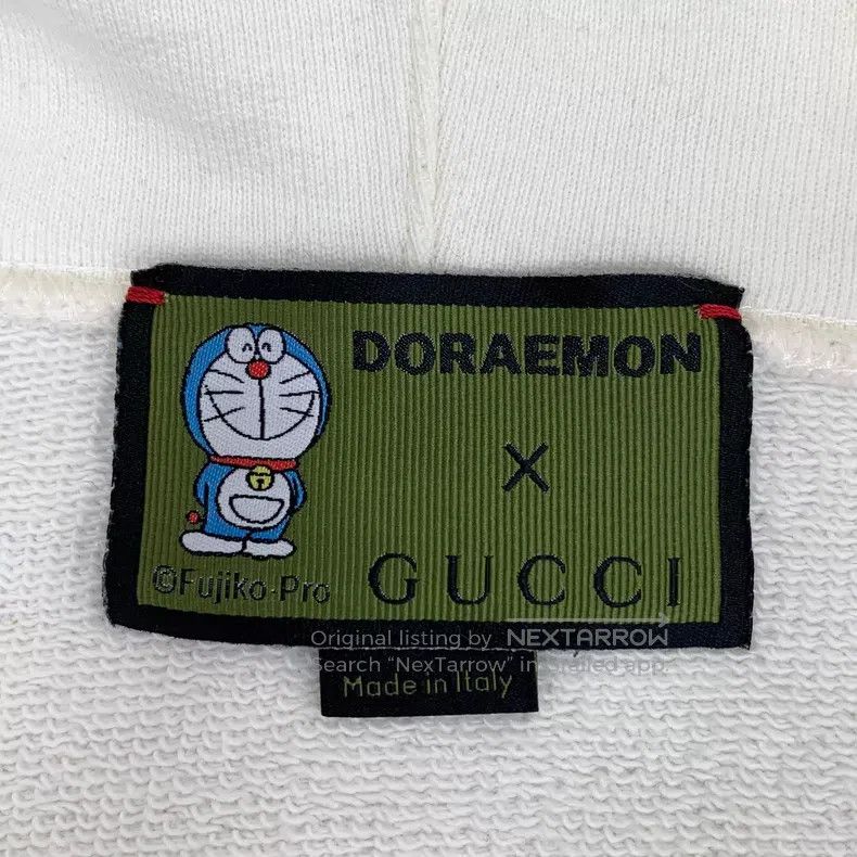 Gucci Gucci White Doraemon printed cotton hooded drawstring long Size L / US 10 / IT 46 - 5 Thumbnail
