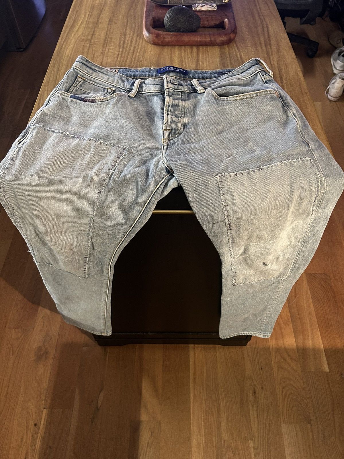 Scotch & Soda Scotch & Soda Patchwork Jeans Size US 32 / EU 48 - 1 Thumbnail