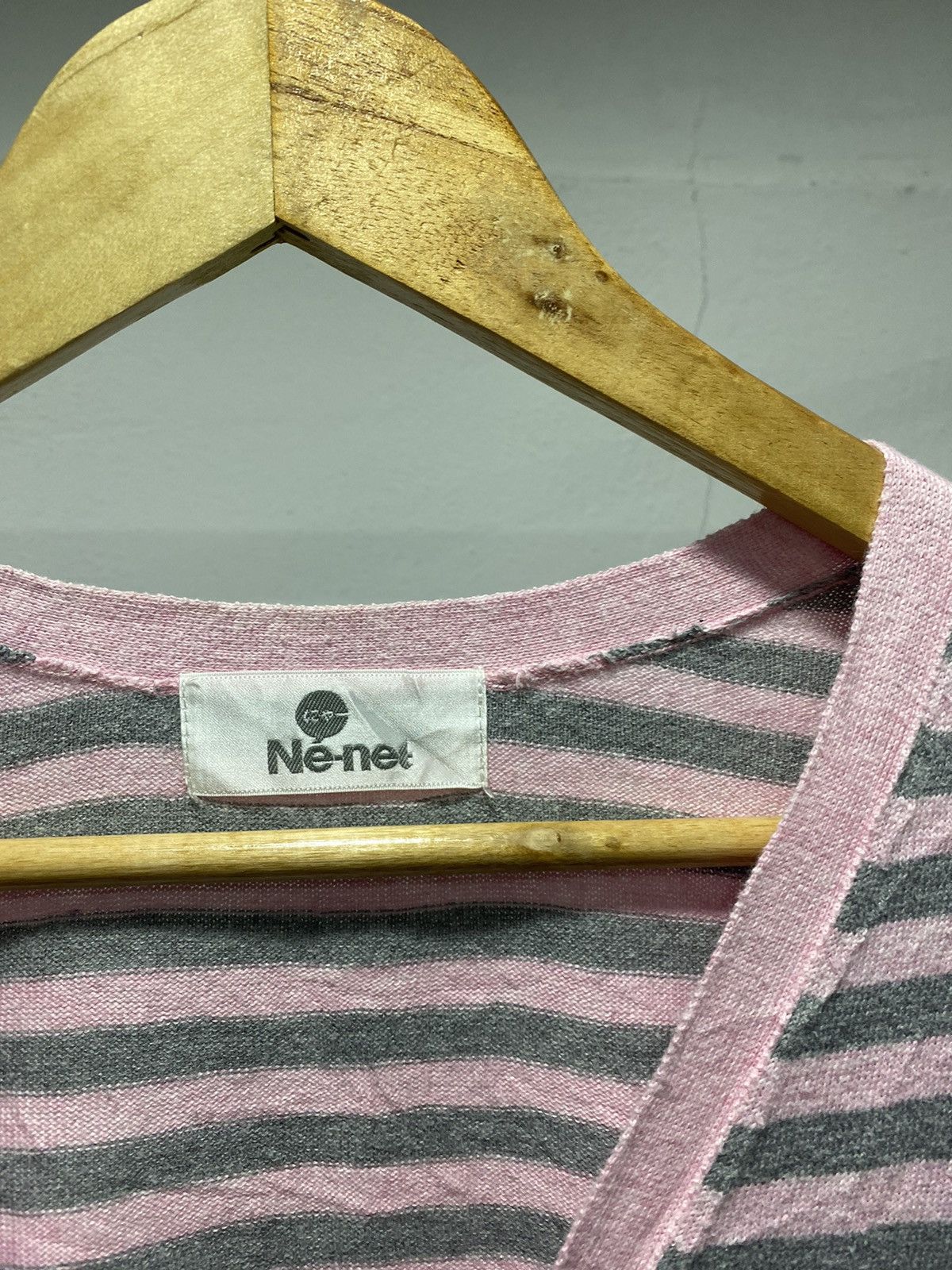 Ne-Net Rare☠️ Ne-net Stripe Cardigan Issey Miyake 90s Japan Size S / US 4 / IT 40 - 6 Thumbnail