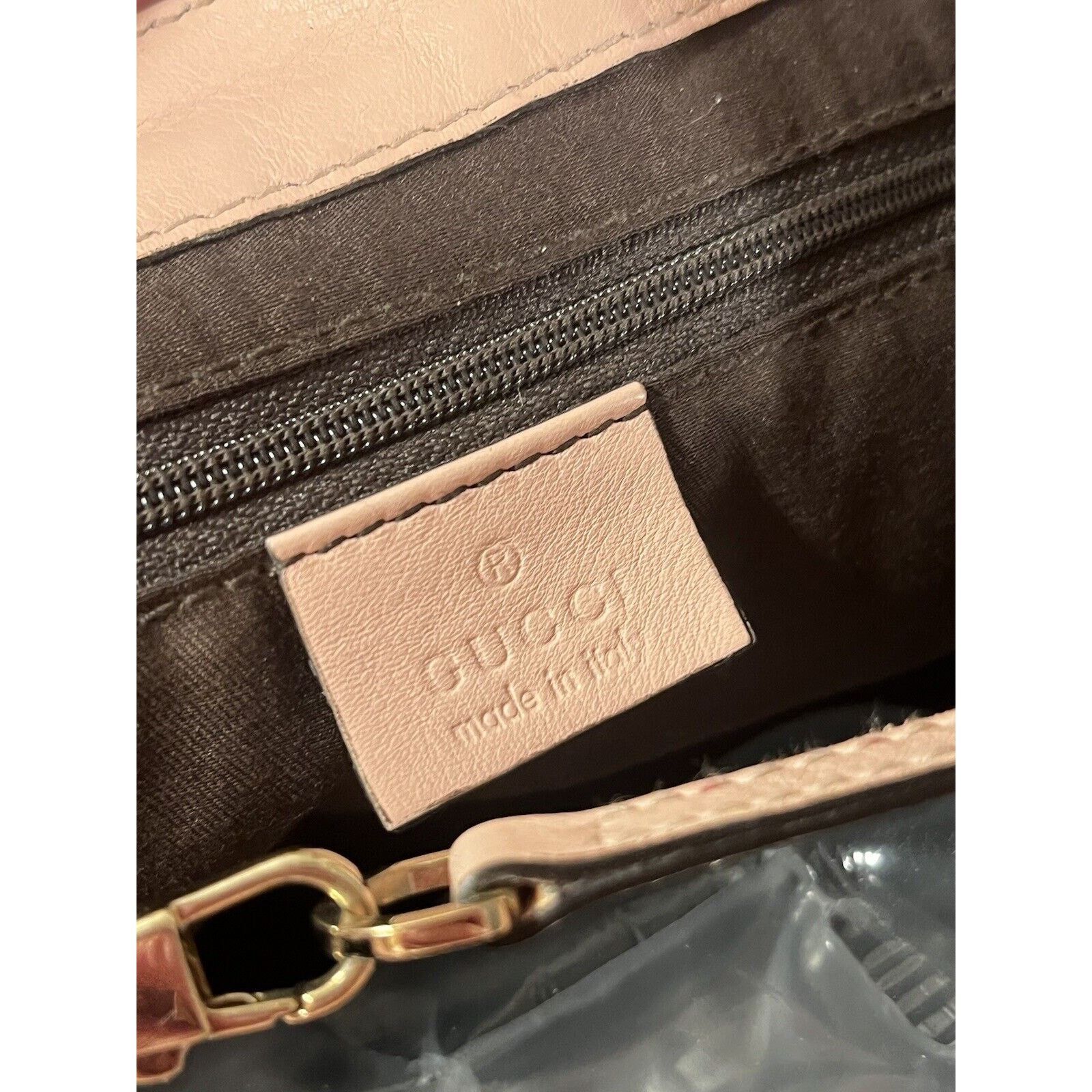 Gucci RARE Gucci PYTHON Handbag LARGE, Tan/pink. Size ONE SIZE - 6 Thumbnail