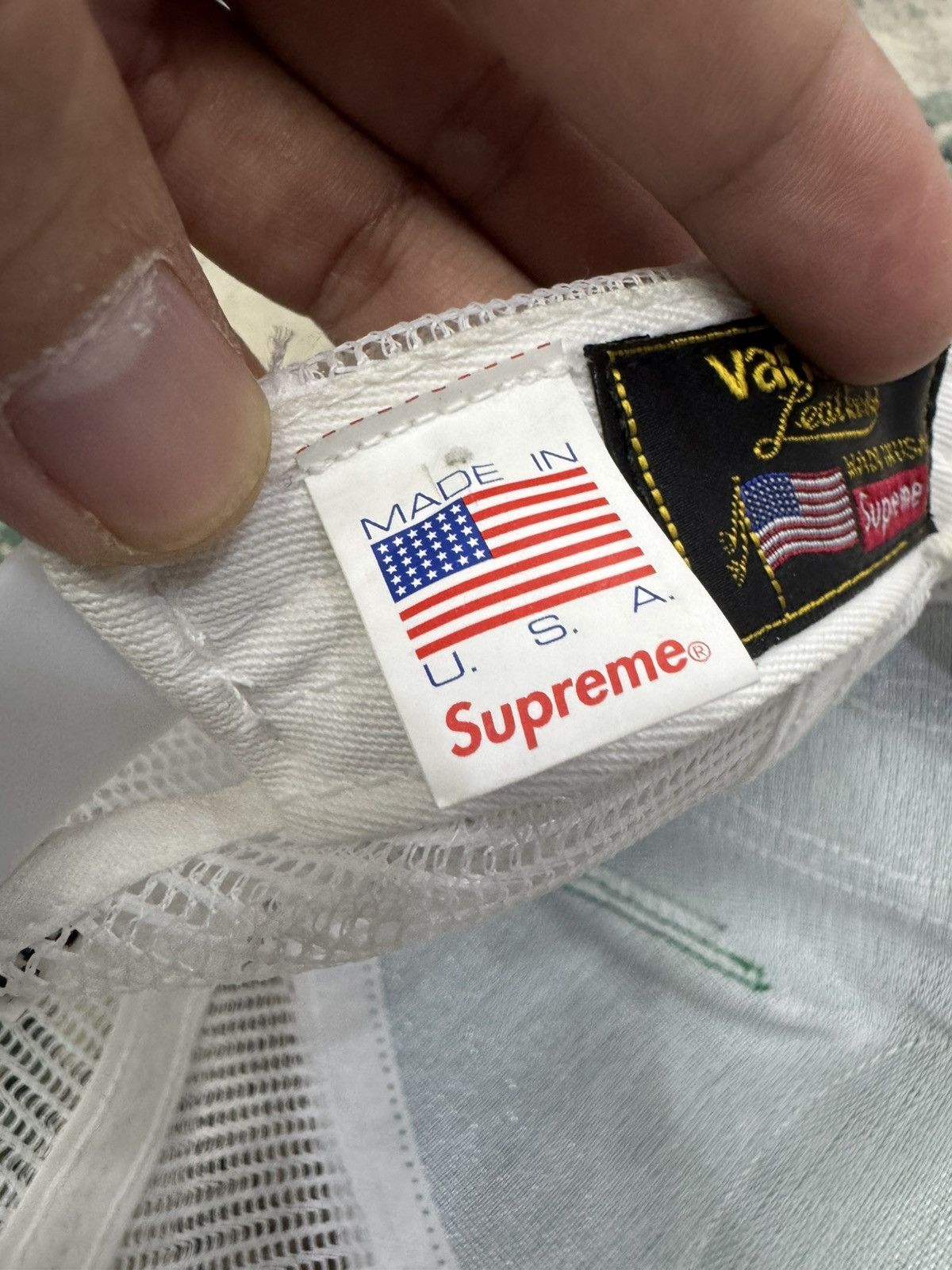 Supreme × Vanson Leathers 2020 SUPREME X VANSON LEATHERS LEATHER TRUCKER CAP HAT Size ONE SIZE - 9 Thumbnail