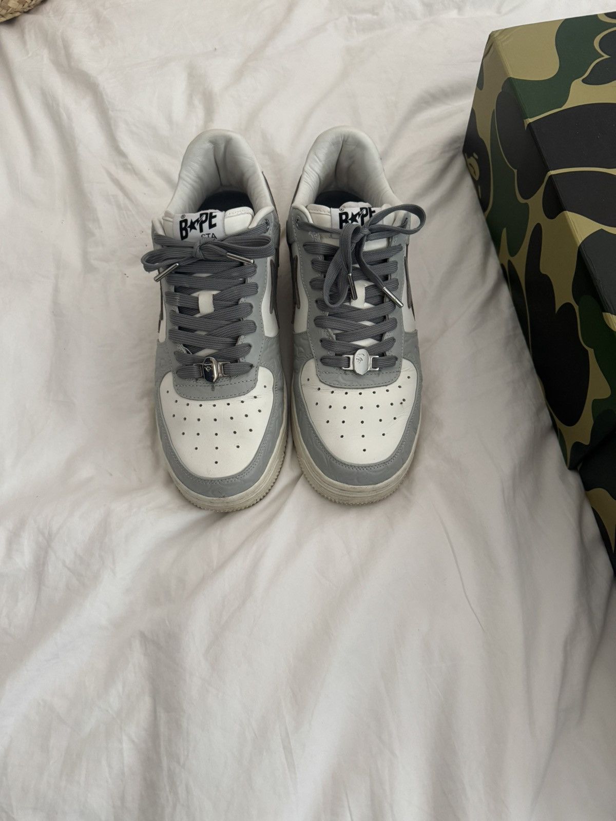 Bape A Bathing Ape Bapesta #4 M1 grey/white mens size 11 Size US 11 / EU 44 - 6 Thumbnail