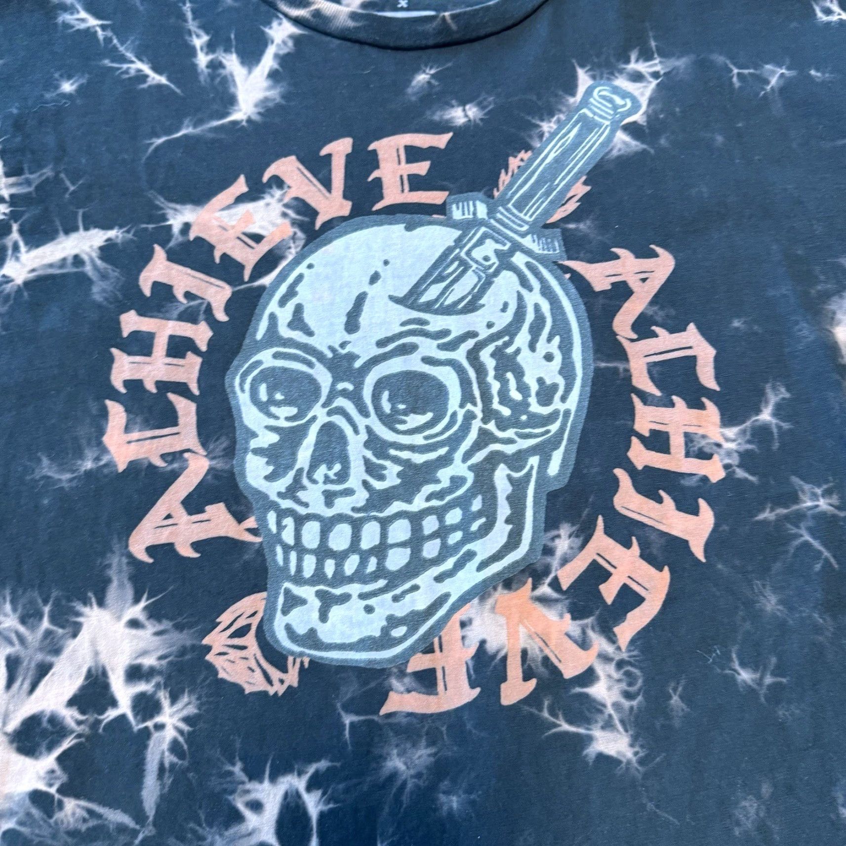 Vintage Achieve Sam Davidson T Shirt Men XXL Black Tie Dye Skull Graphic Print Limited Edition Mens Size US XXL / EU 58 / 5 - 2 Thumbnail