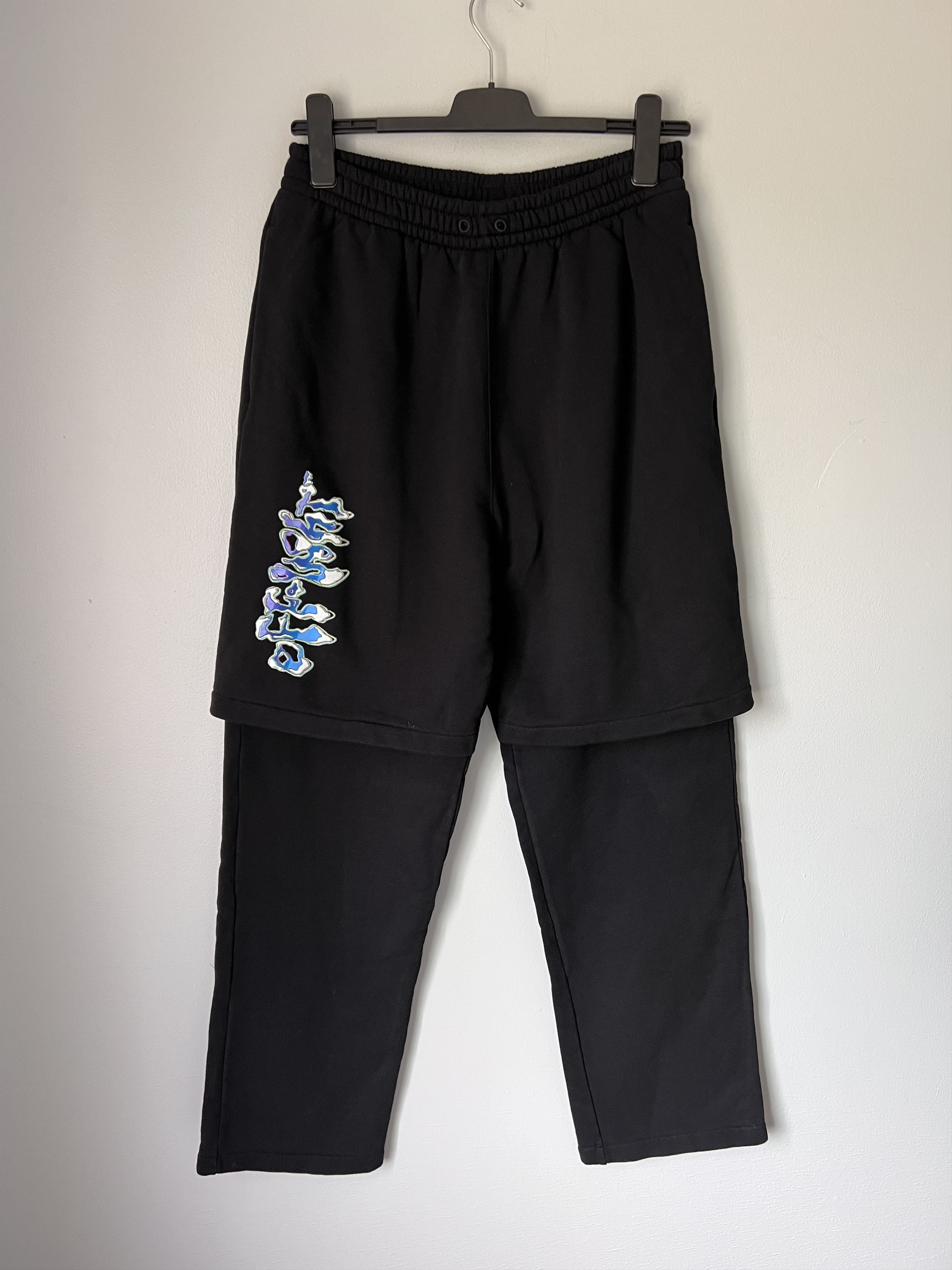 Off-White Off White Blue 90s Liquid Double Sweatpants in Black Size US 32 / EU 48 - 1 Thumbnail