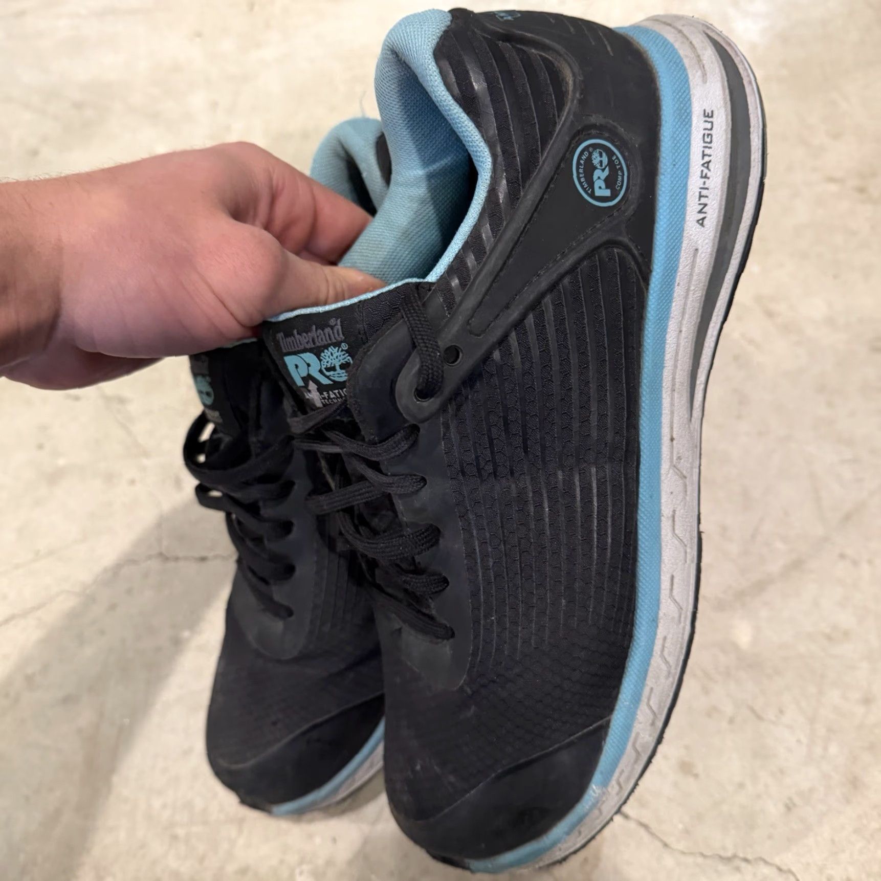 Timberland Timberland PRO Drivetrain Safety Toe Work Sneakers Womens Size 10 Black Textile Rubber M Lace Up Low Top Size US 8 / IT 38 - 6 Thumbnail