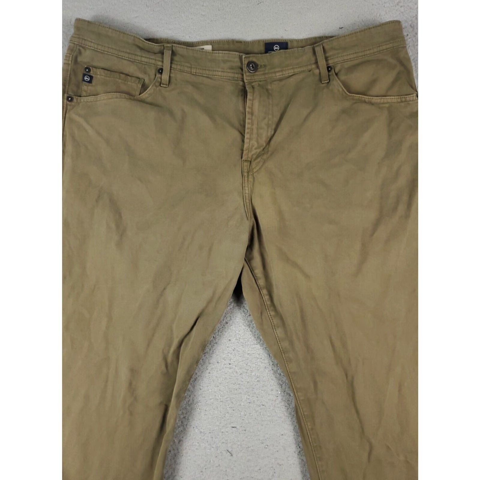 Vintage AG Adriano Goldschmied The Graduate Mens Straight Beige Jeans Pants 40x29 Extra Large XL Size US 40 / EU 56 - 2 Thumbnail