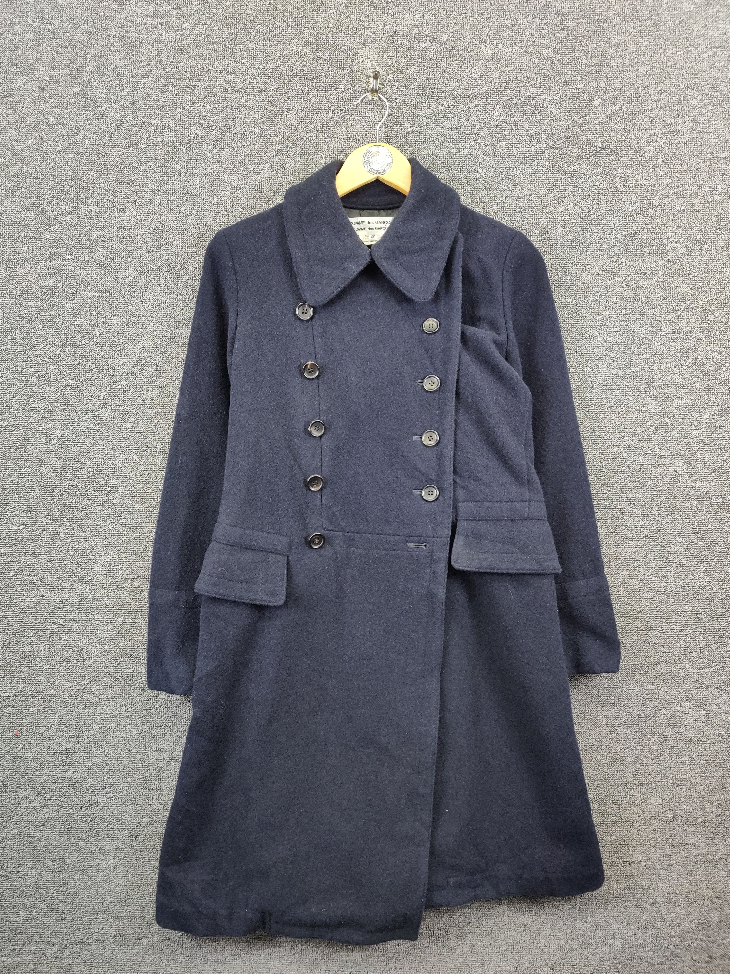 Comme des Garcons Vintage Comme Des Garcons Double Breasted Wool Long Coat Size US XS / EU 42 / 0 - 1 Thumbnail